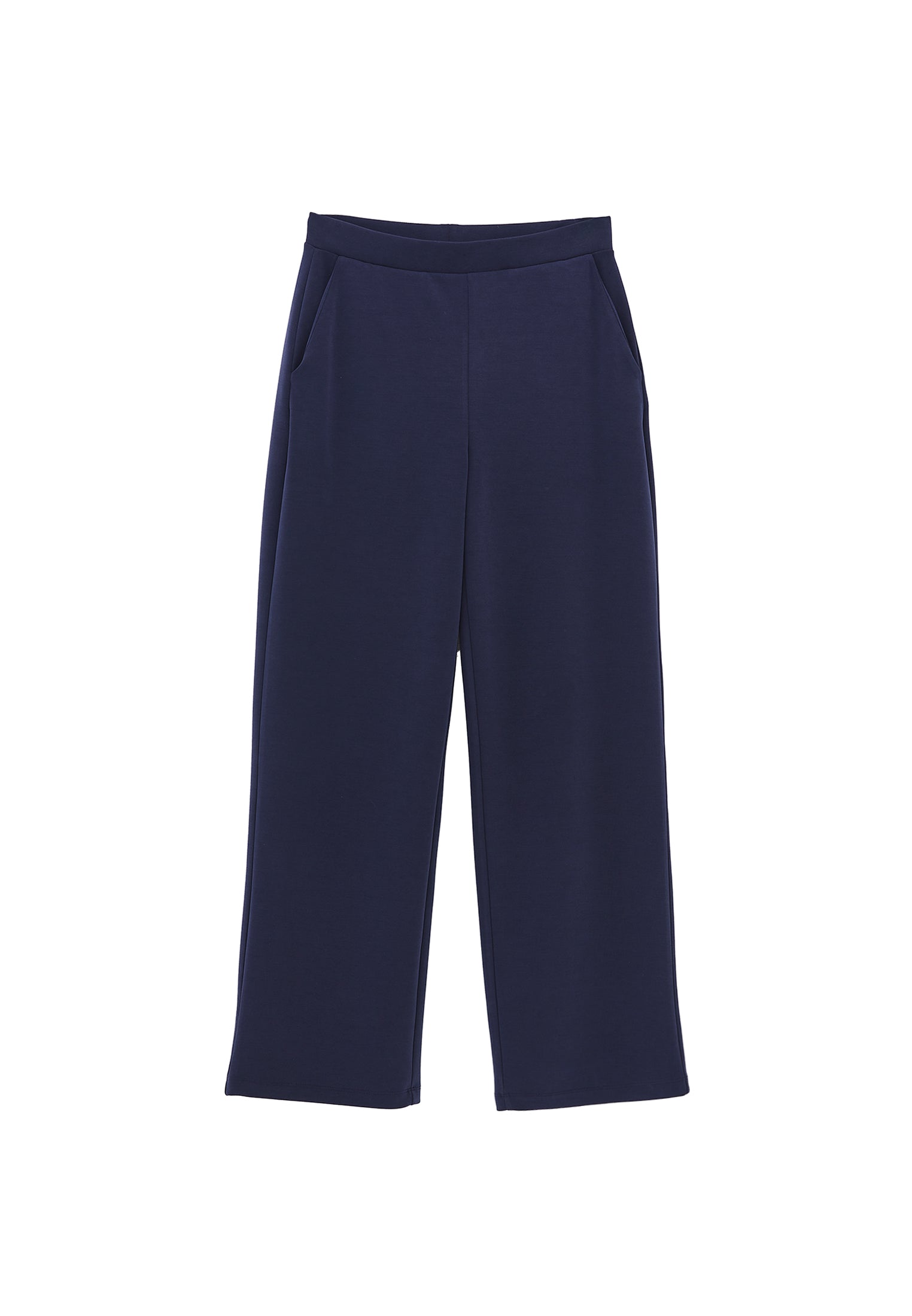 High Waist Standard Straight Leg Pants - MIDNIGHT