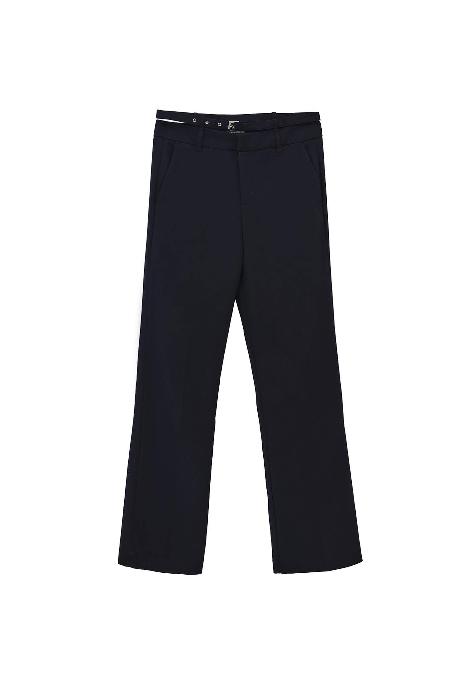 Spanish Leg Belt Detailed Trousers - MIDNIGHT