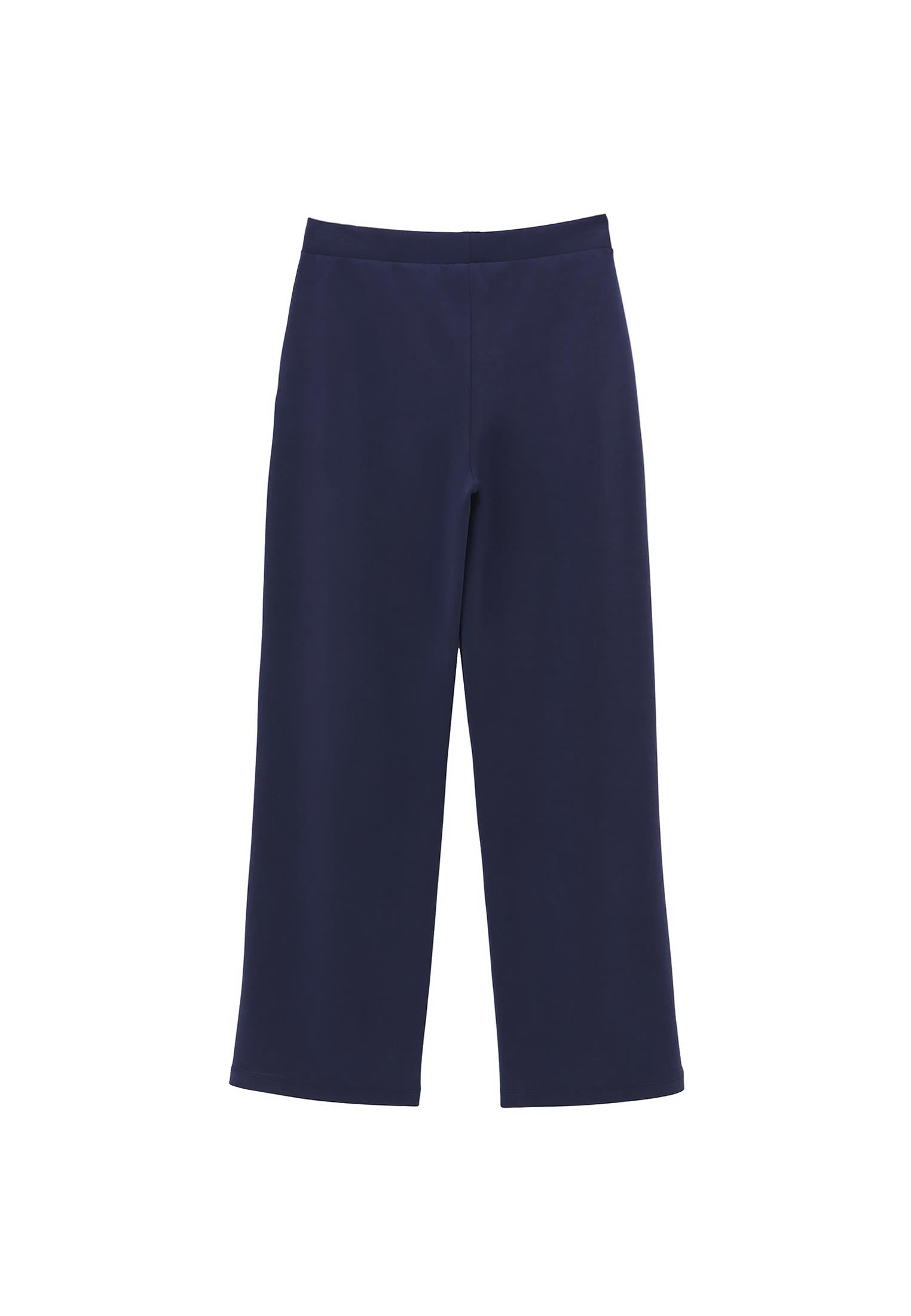 High Waist Standard Straight Leg Pants - MIDNIGHT