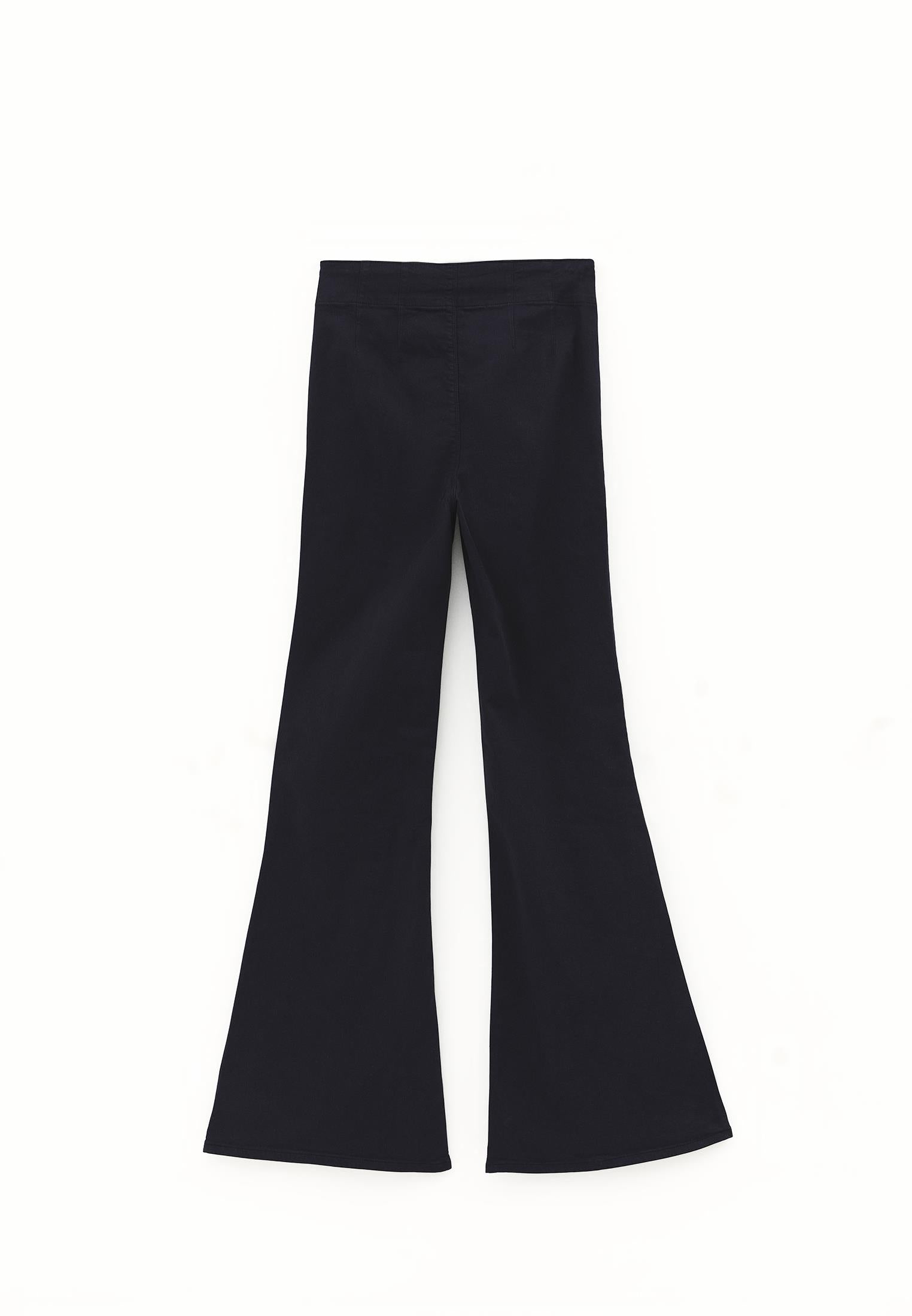 Long Slit Spanish Flared Pants - MIDNIGHT