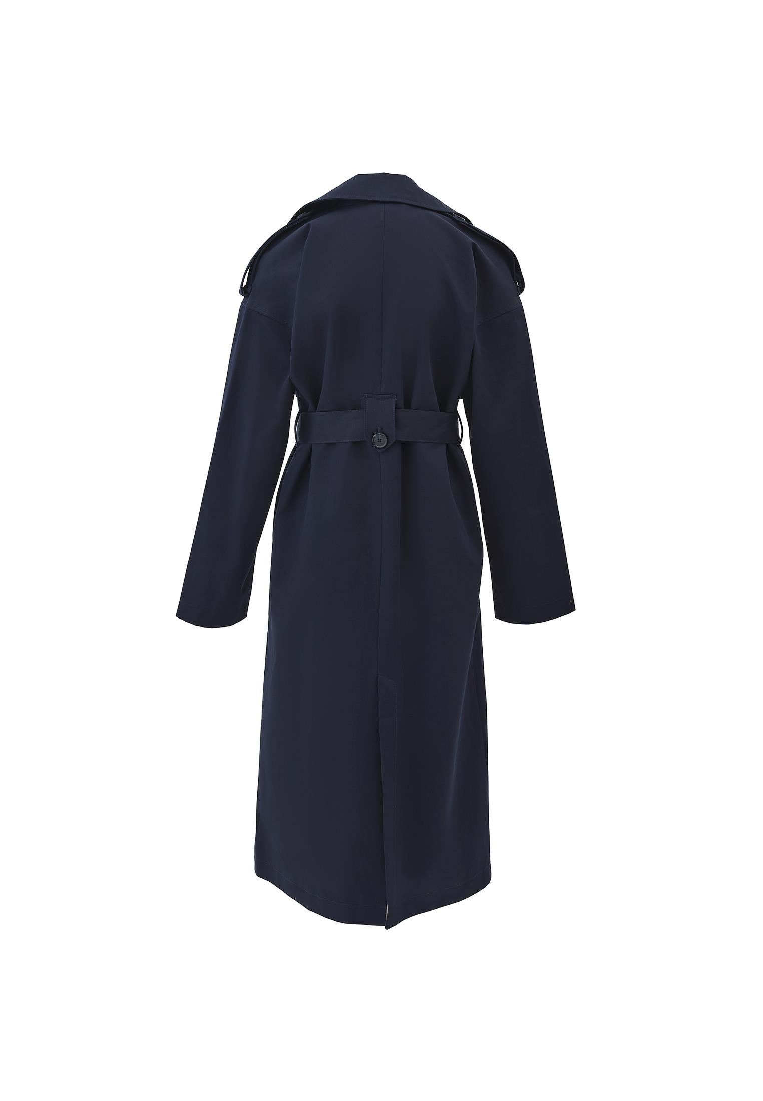 Cotton Belted Trenchcoat - MIDNIGHT
