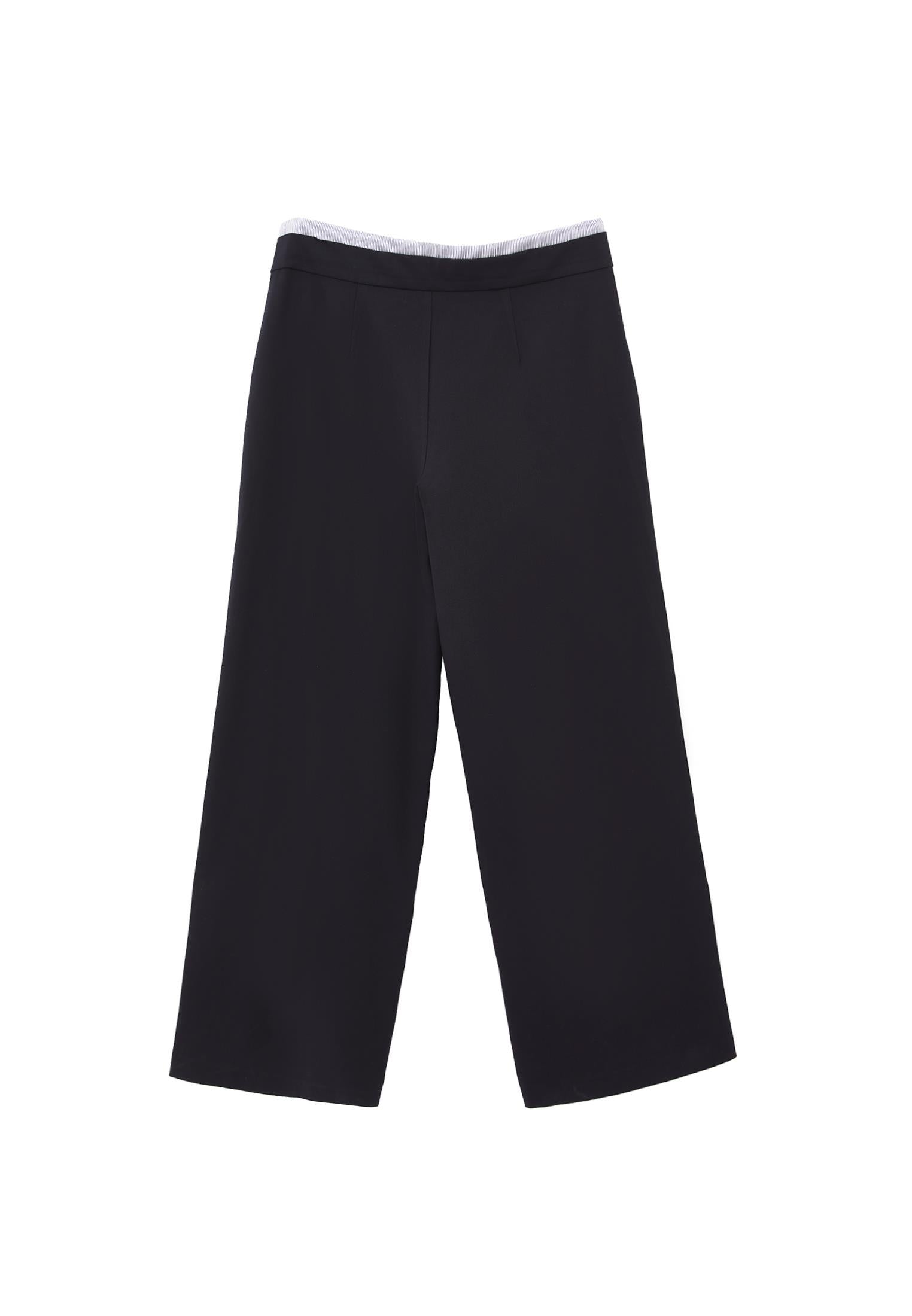Normal Waist Straight Leg Pants - MIDNIGHT