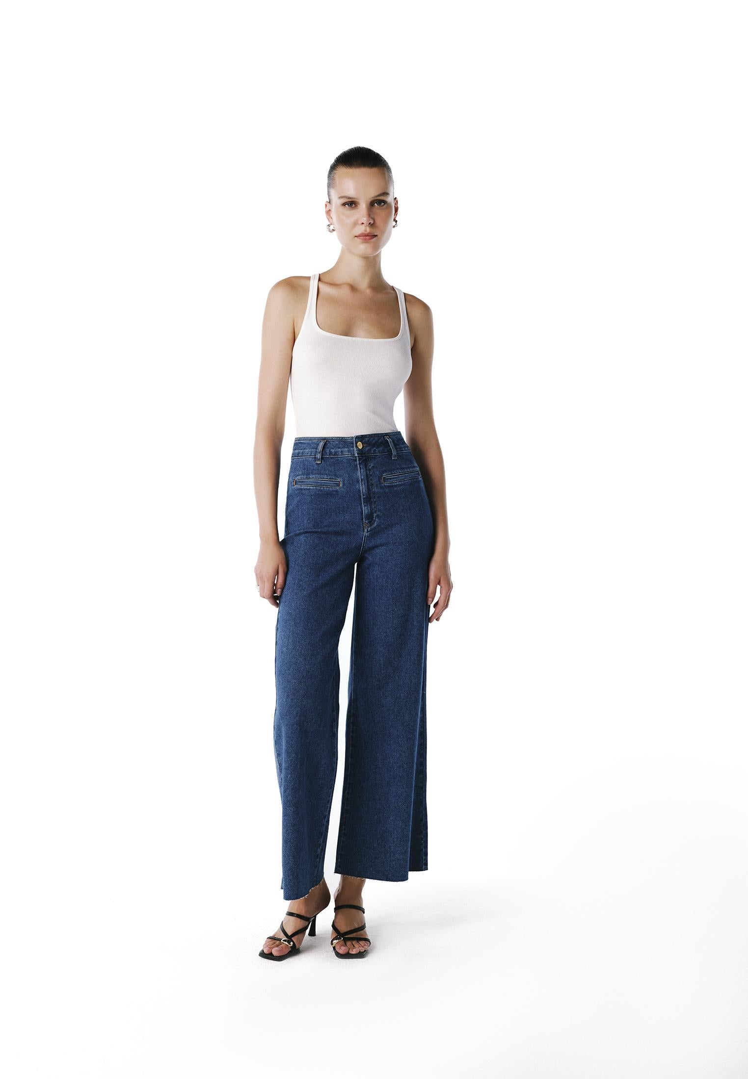 Pants - MID BLUE DENIM