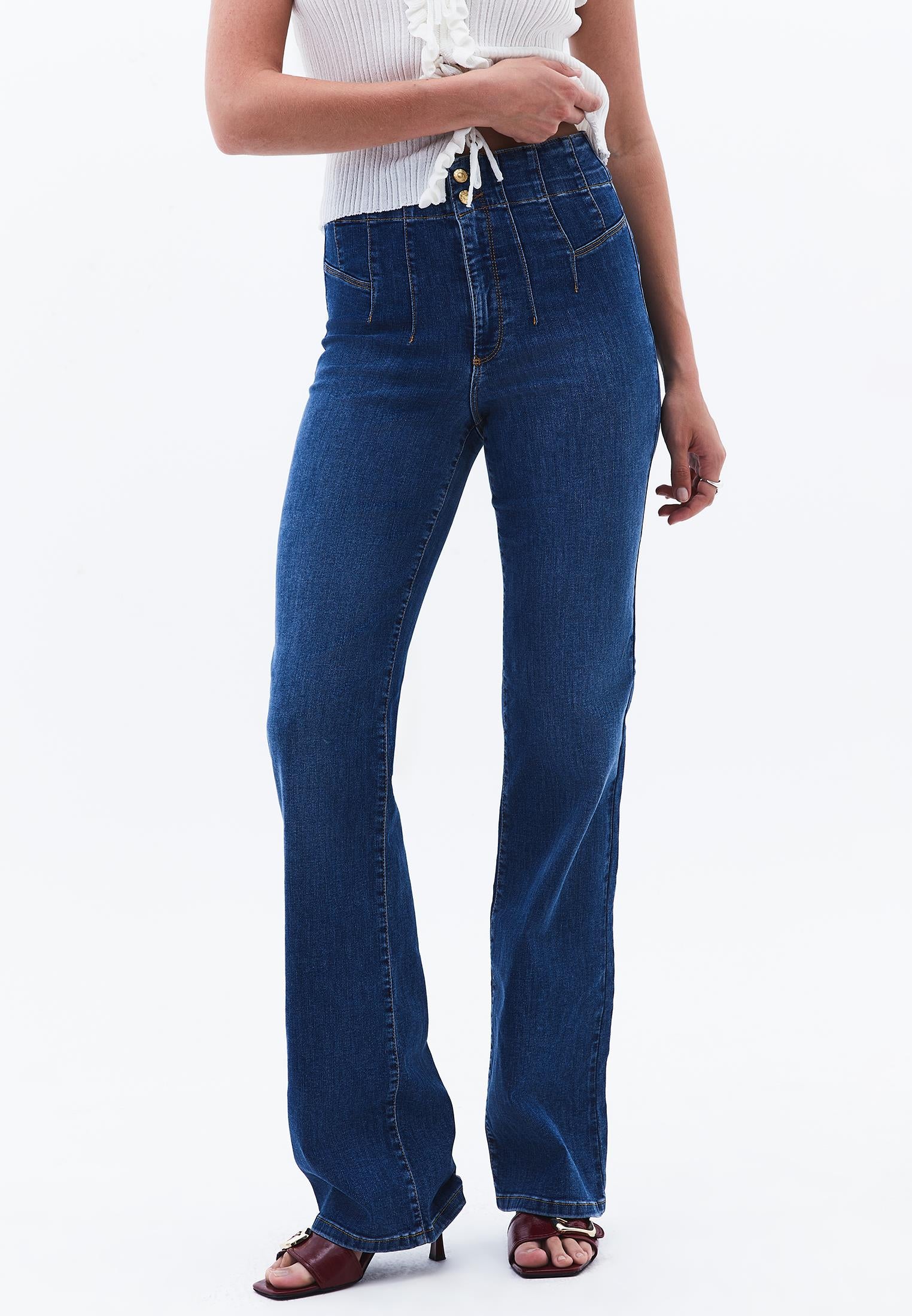 Pants - MID BLUE DENIM