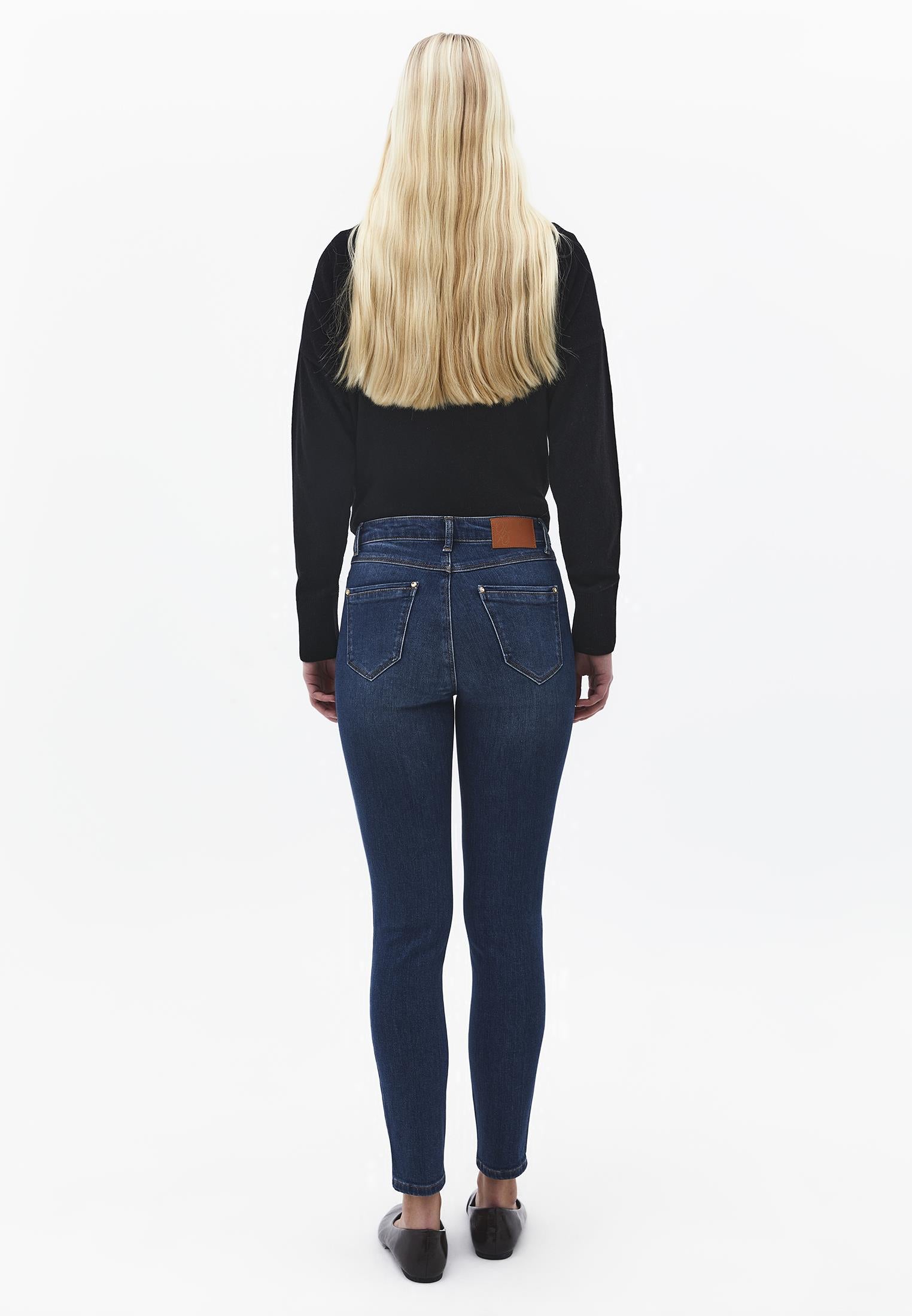 Skinny Ultra High Waist Jeans - MID BLUE DENIM
