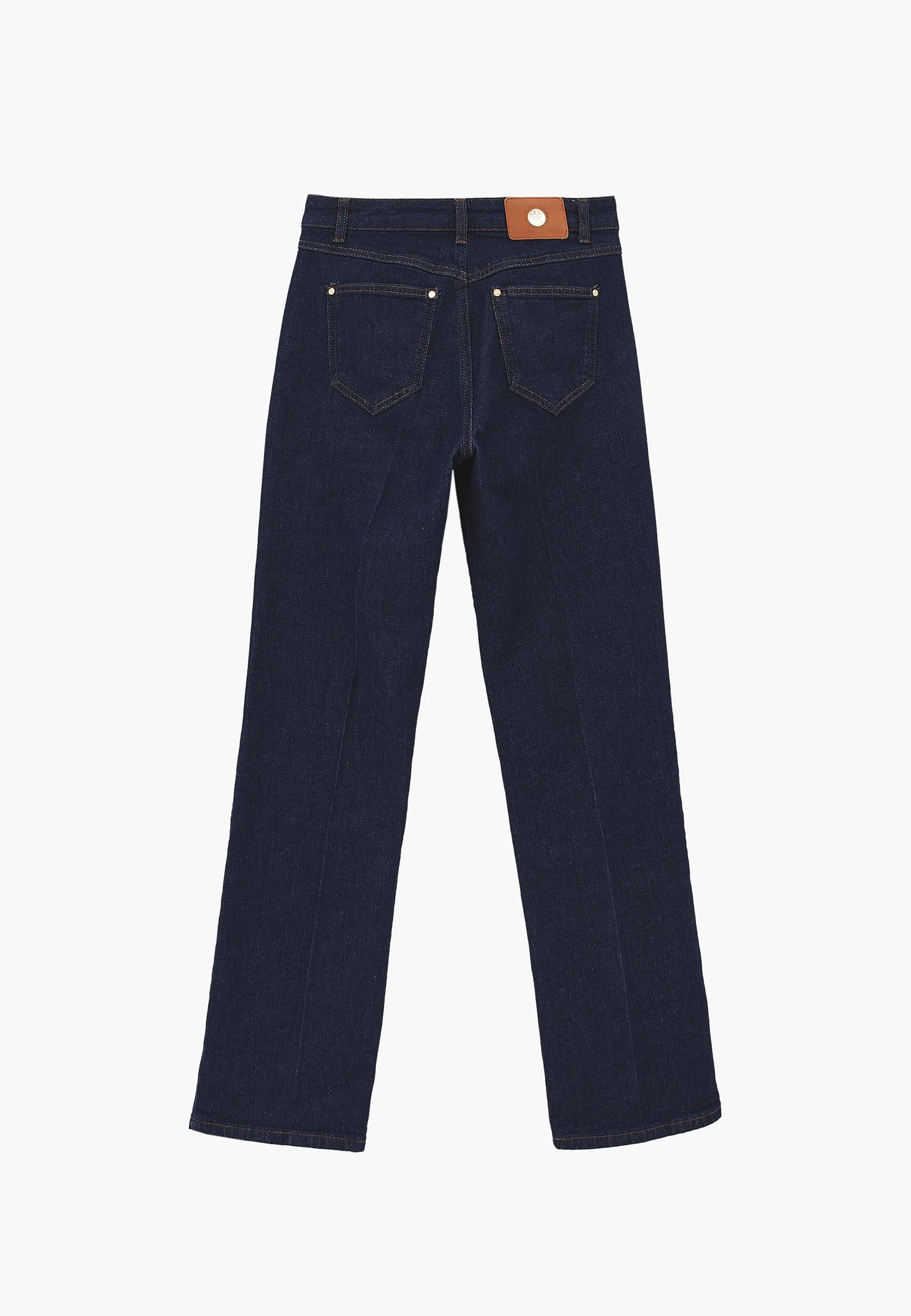 Straight Pants - MID BLUE DENIM