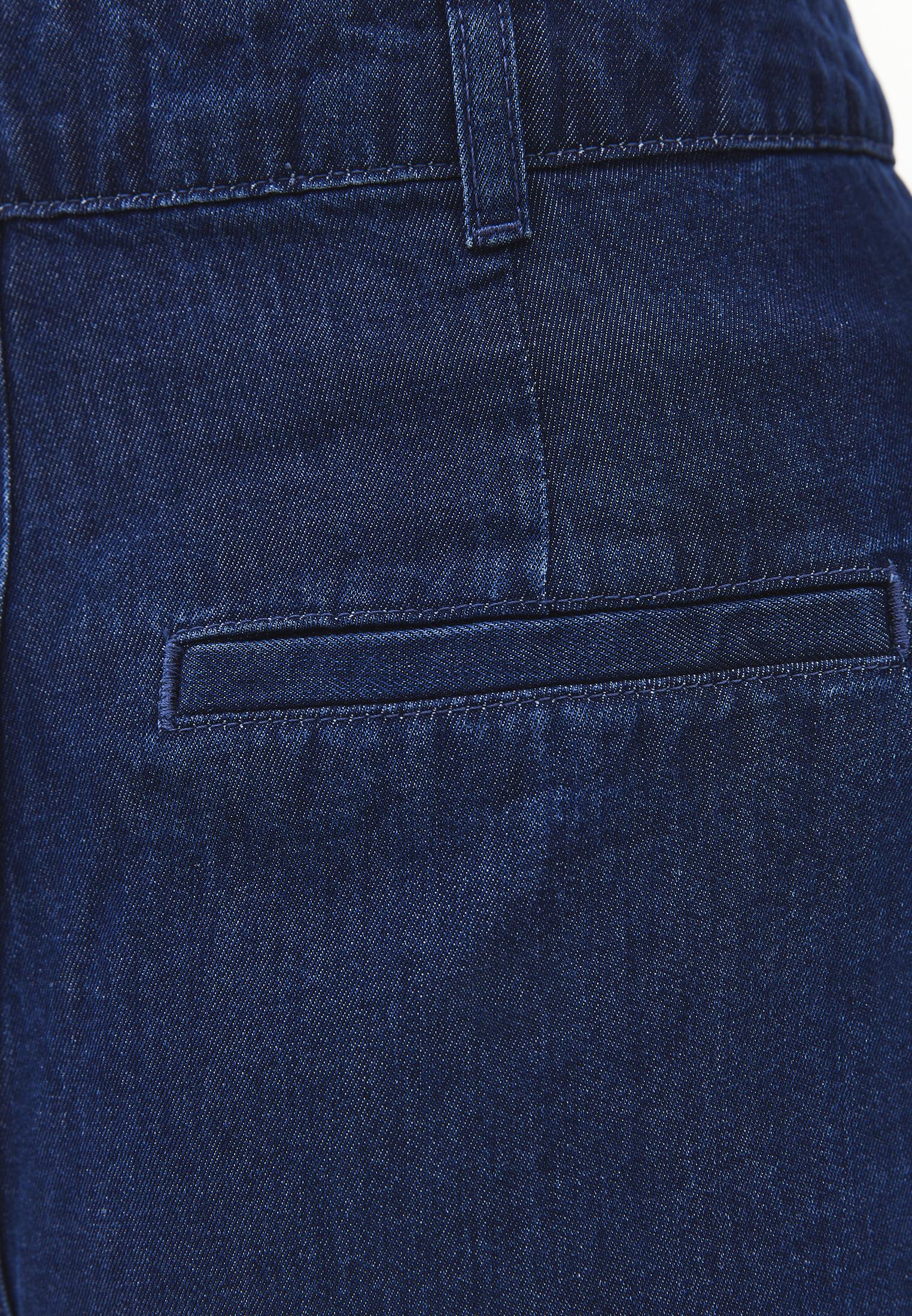 Pleated Wide Leg Pants - MID BLUE