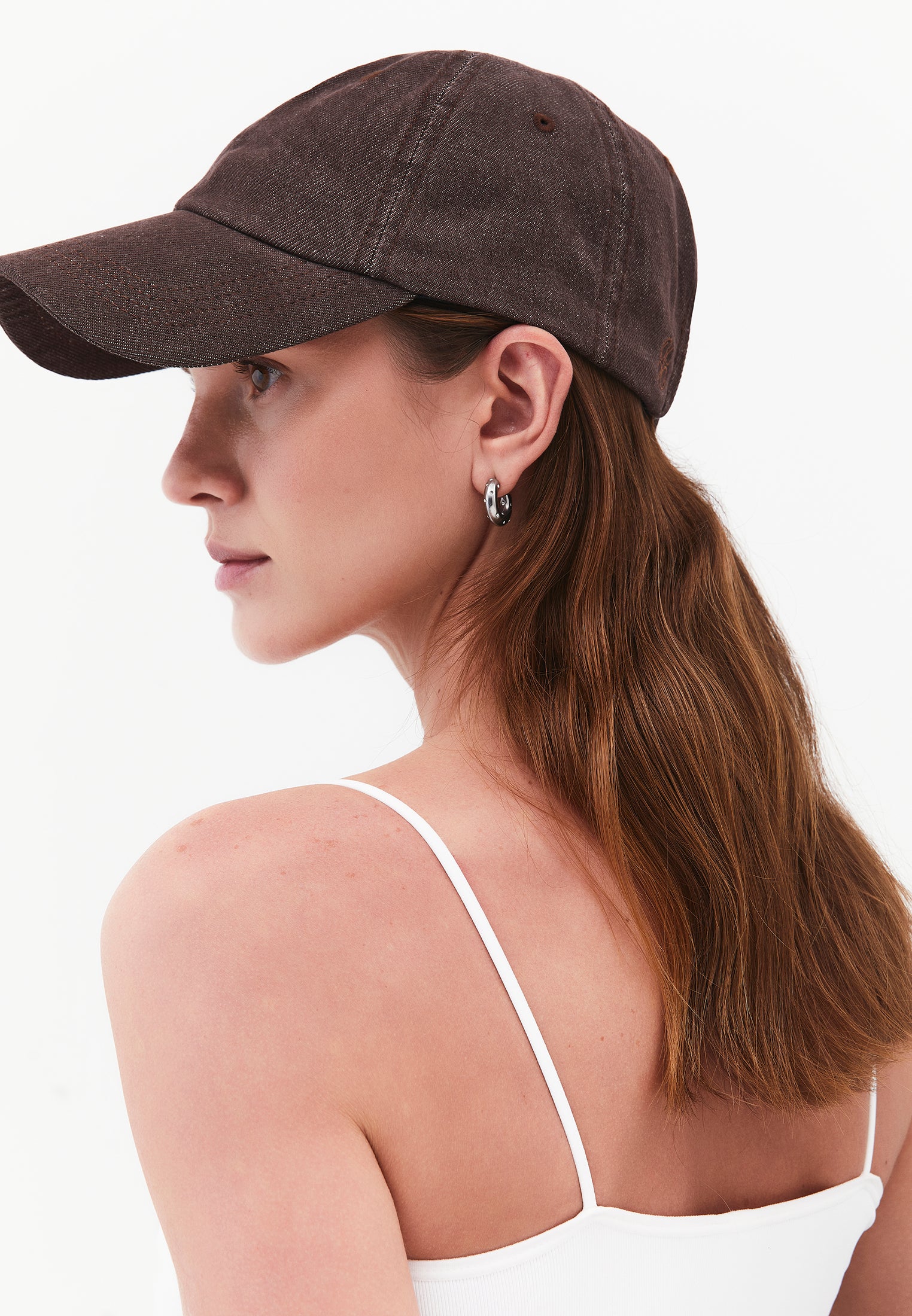 Hat - MID BROWN DENIM