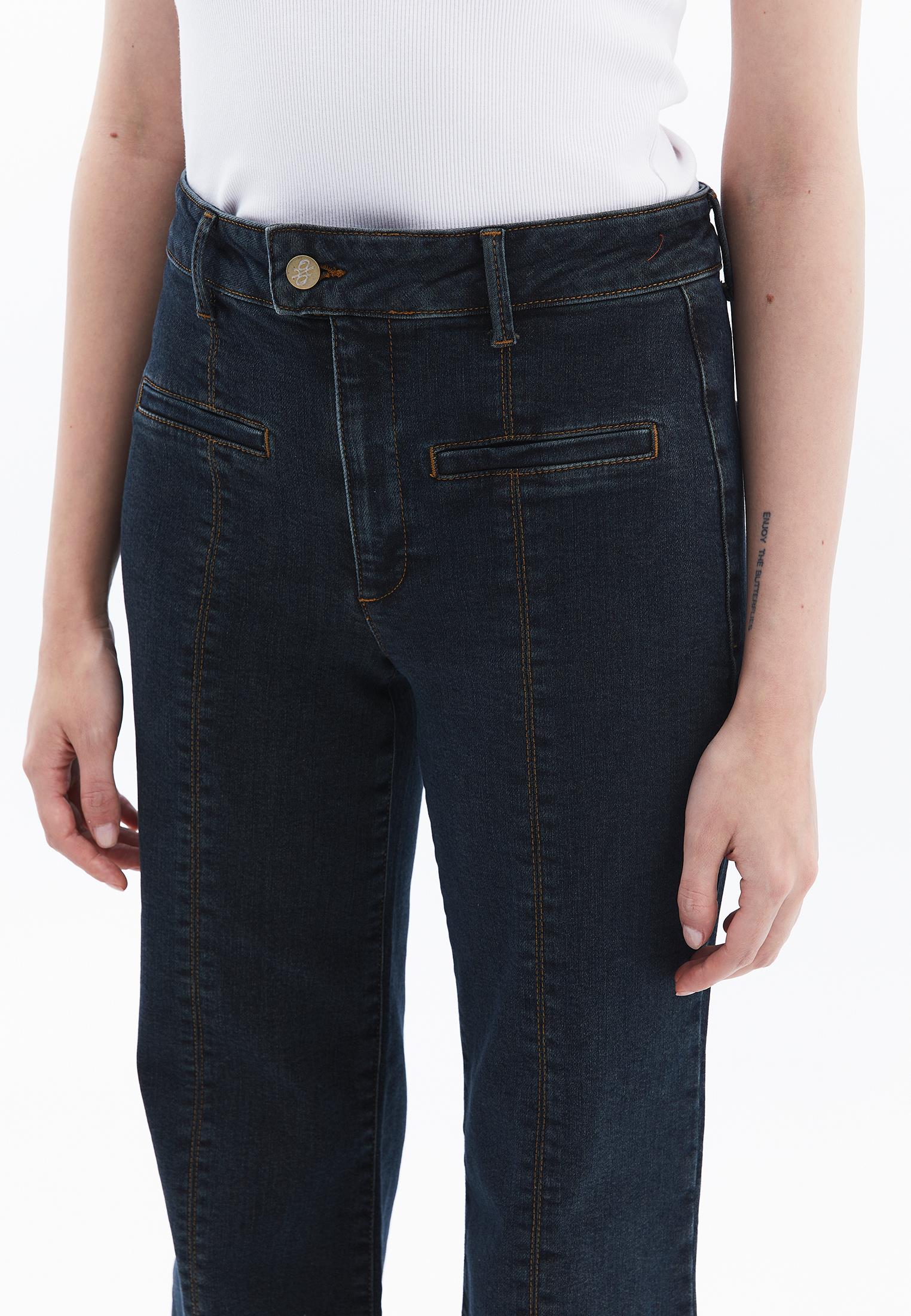 Women’S Spanish Leg Pants - MID BROWN DENIM