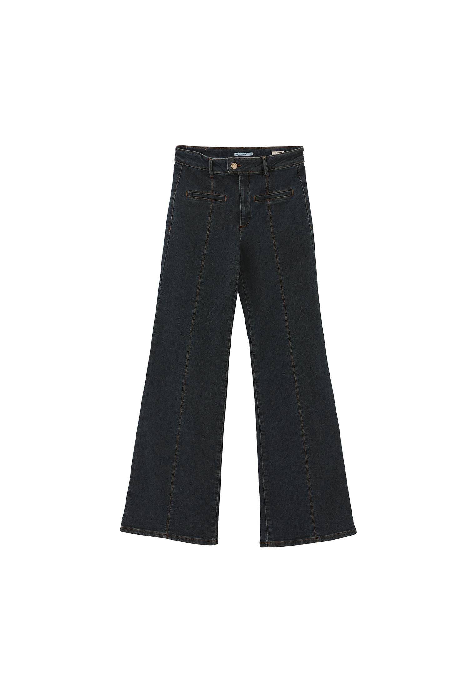 Women’S Spanish Leg Pants - MID BROWN DENIM
