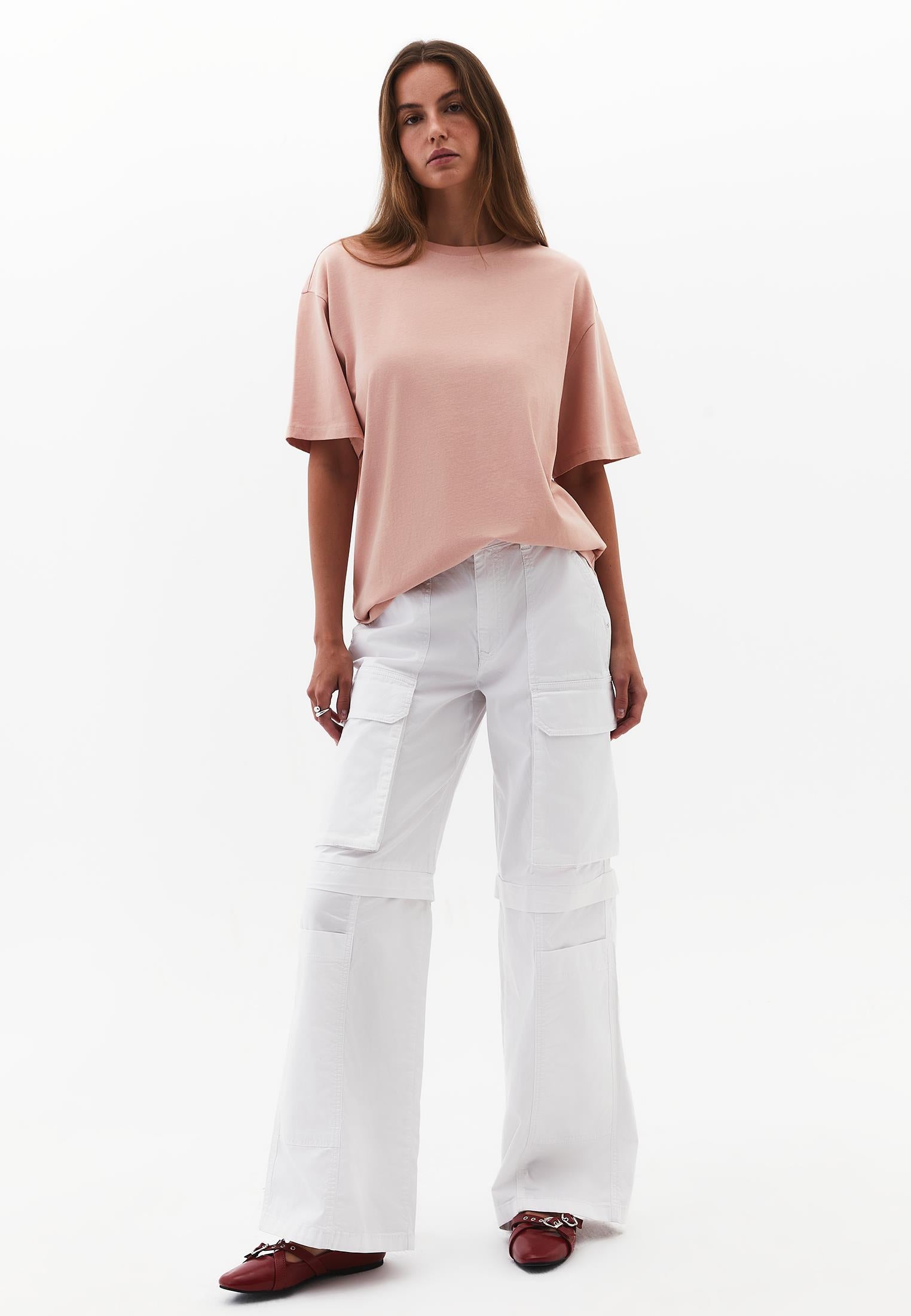 Boyfriend Crew Neck T-Shirt - MISTY ROSE