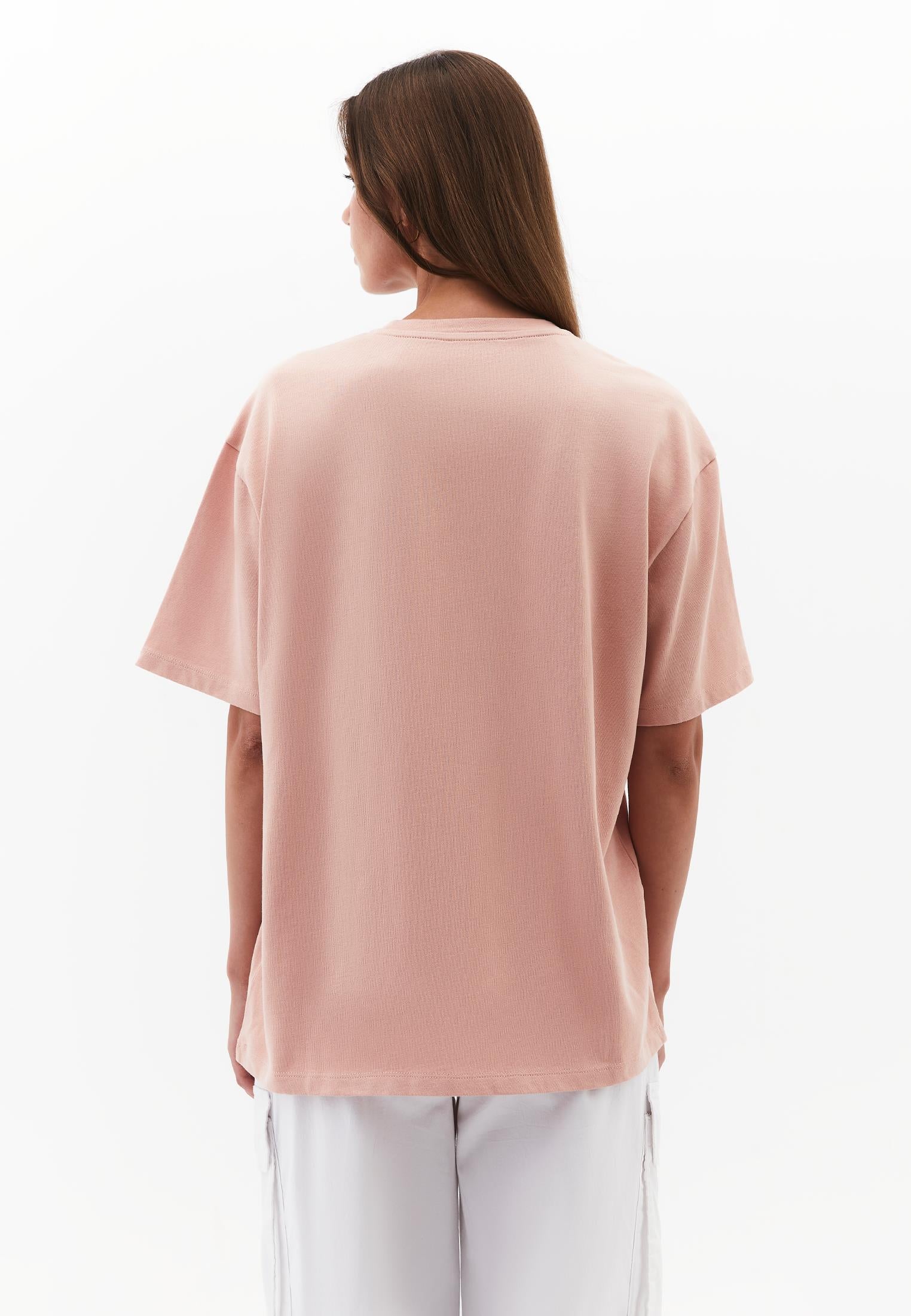 Boyfriend Crew Neck T-Shirt - MISTY ROSE