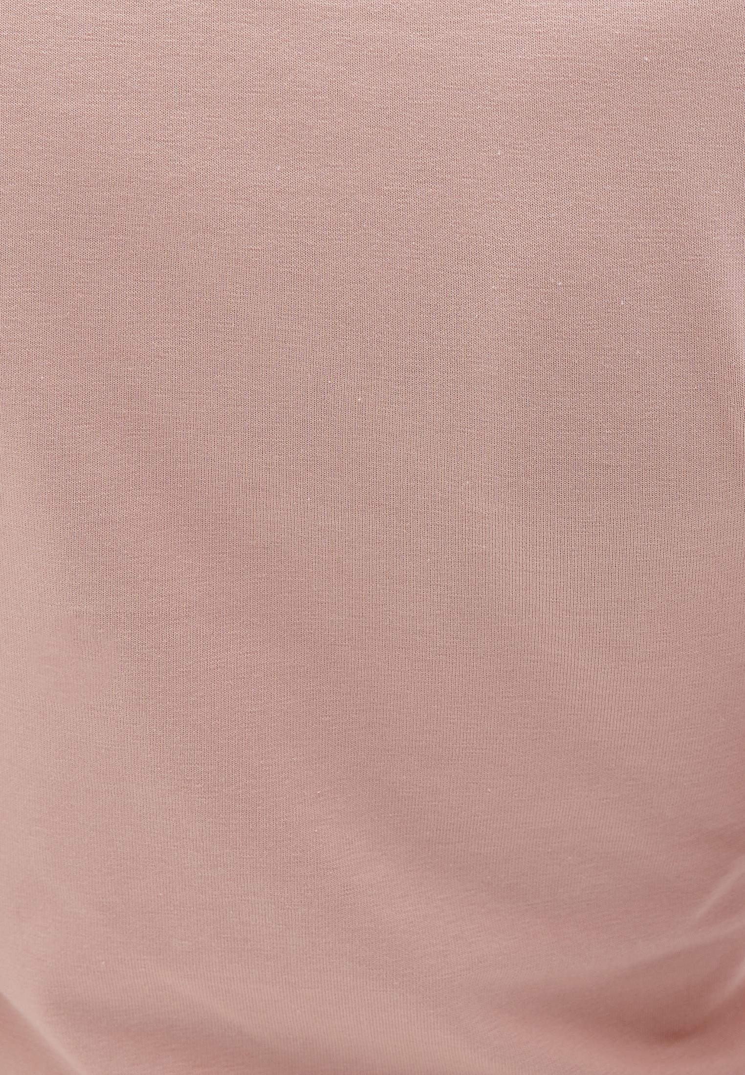 Cropped High Neck Long Sleeve T-Shirt - MISTY ROSE