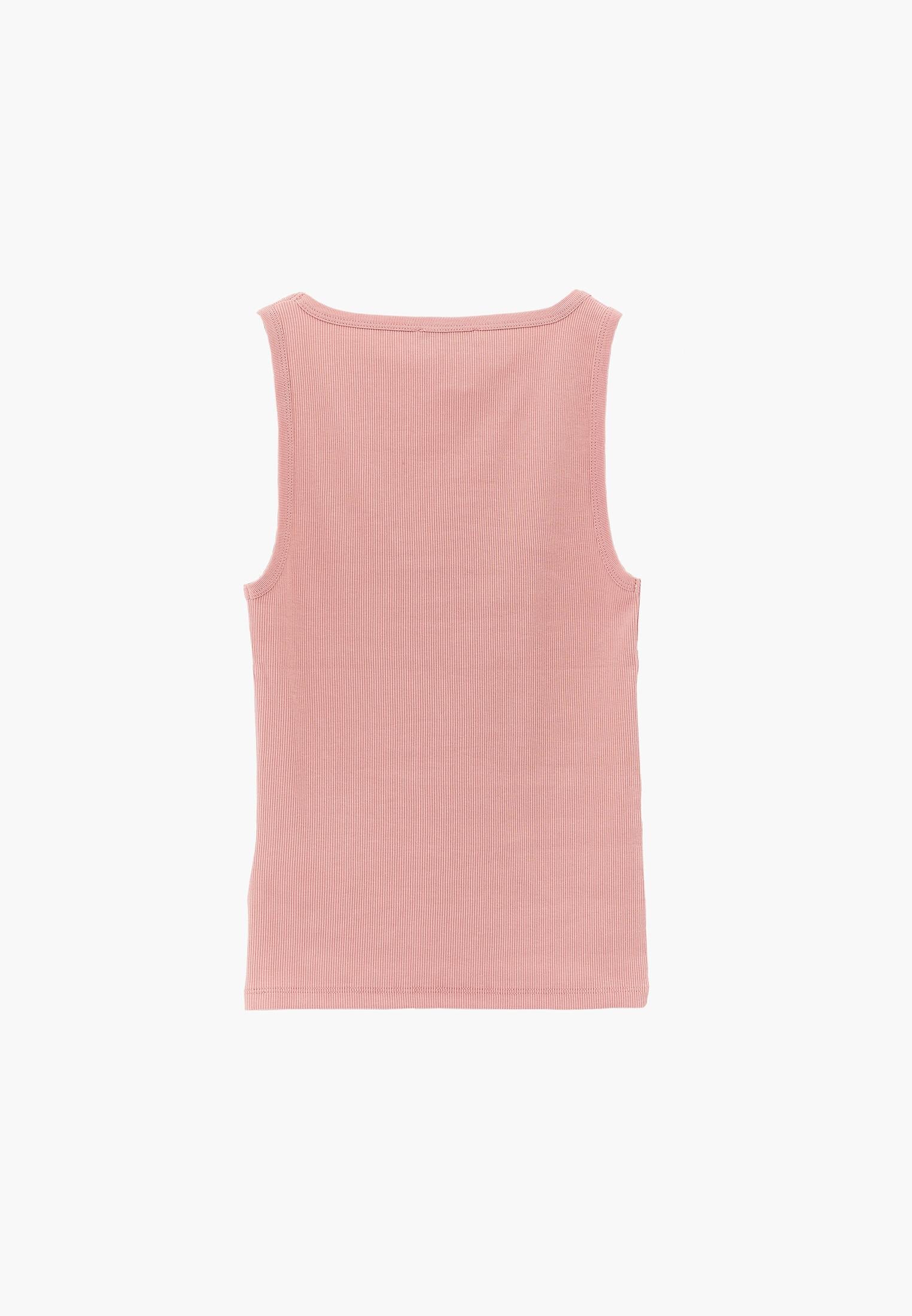Square Neck Sleeveless Women's Tank Top - MISTY ROSE