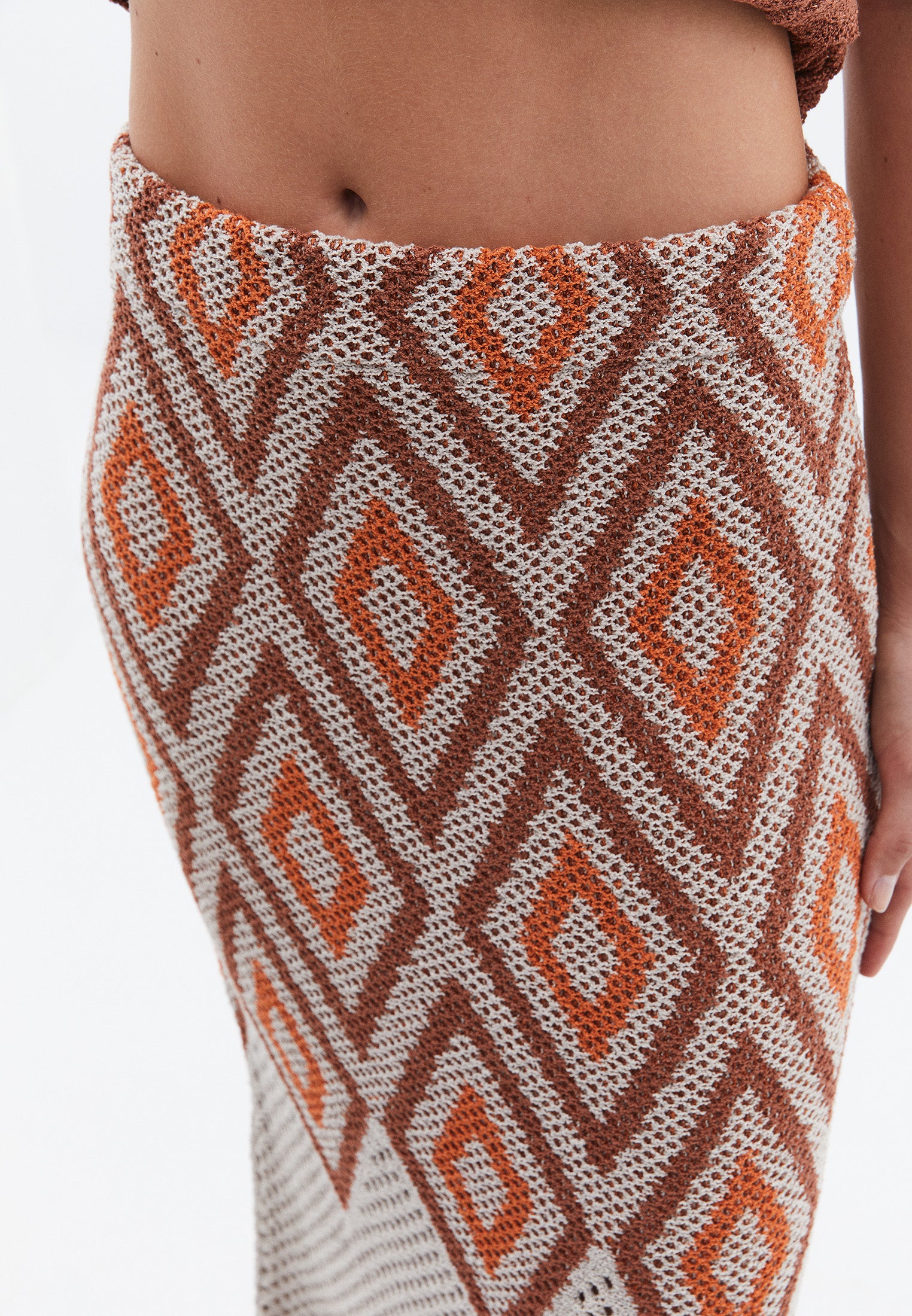 Ajurlu Uzun Straight Skirt - MIX COLOR
