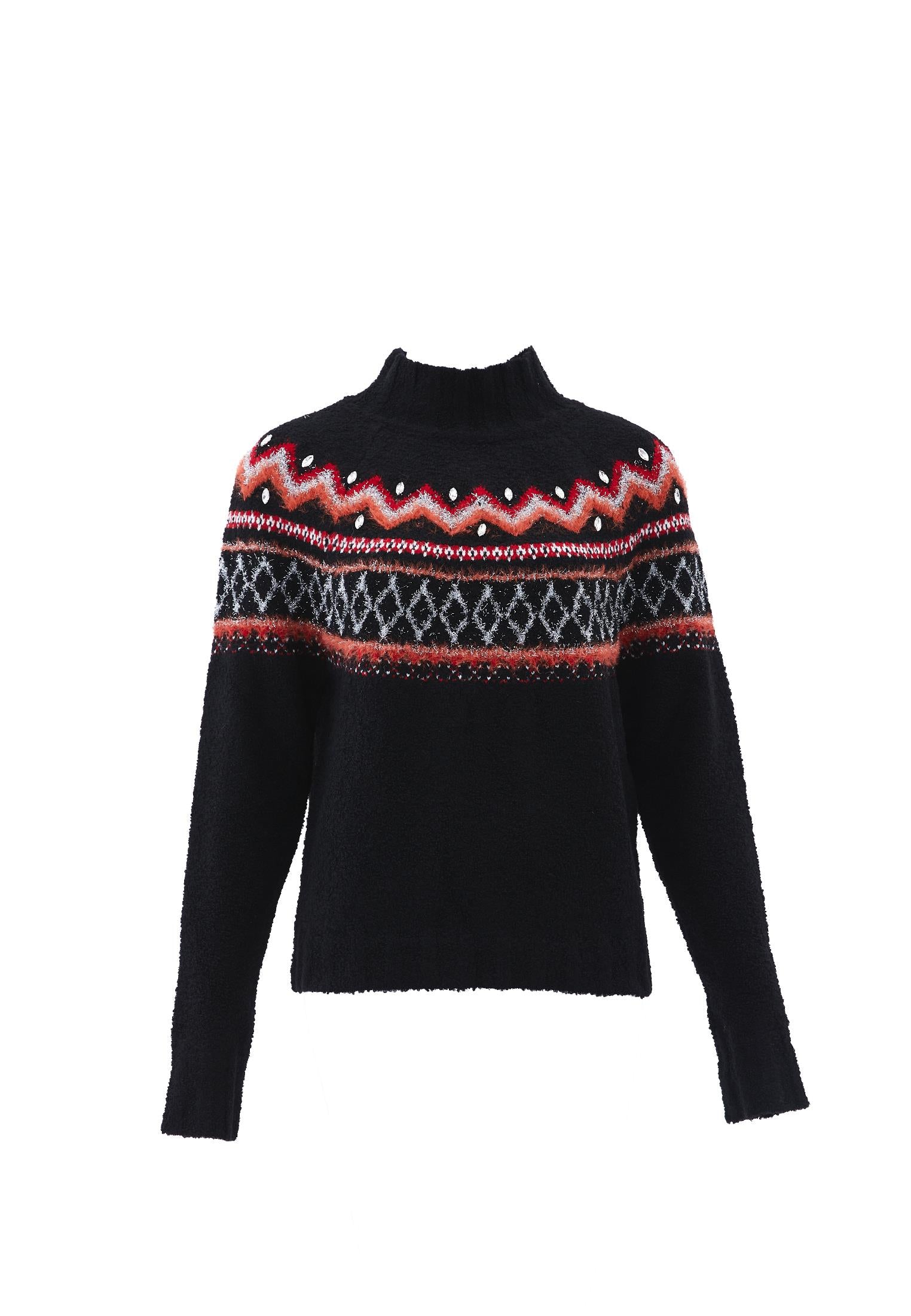 High Neck Sweater - MIX COLOR