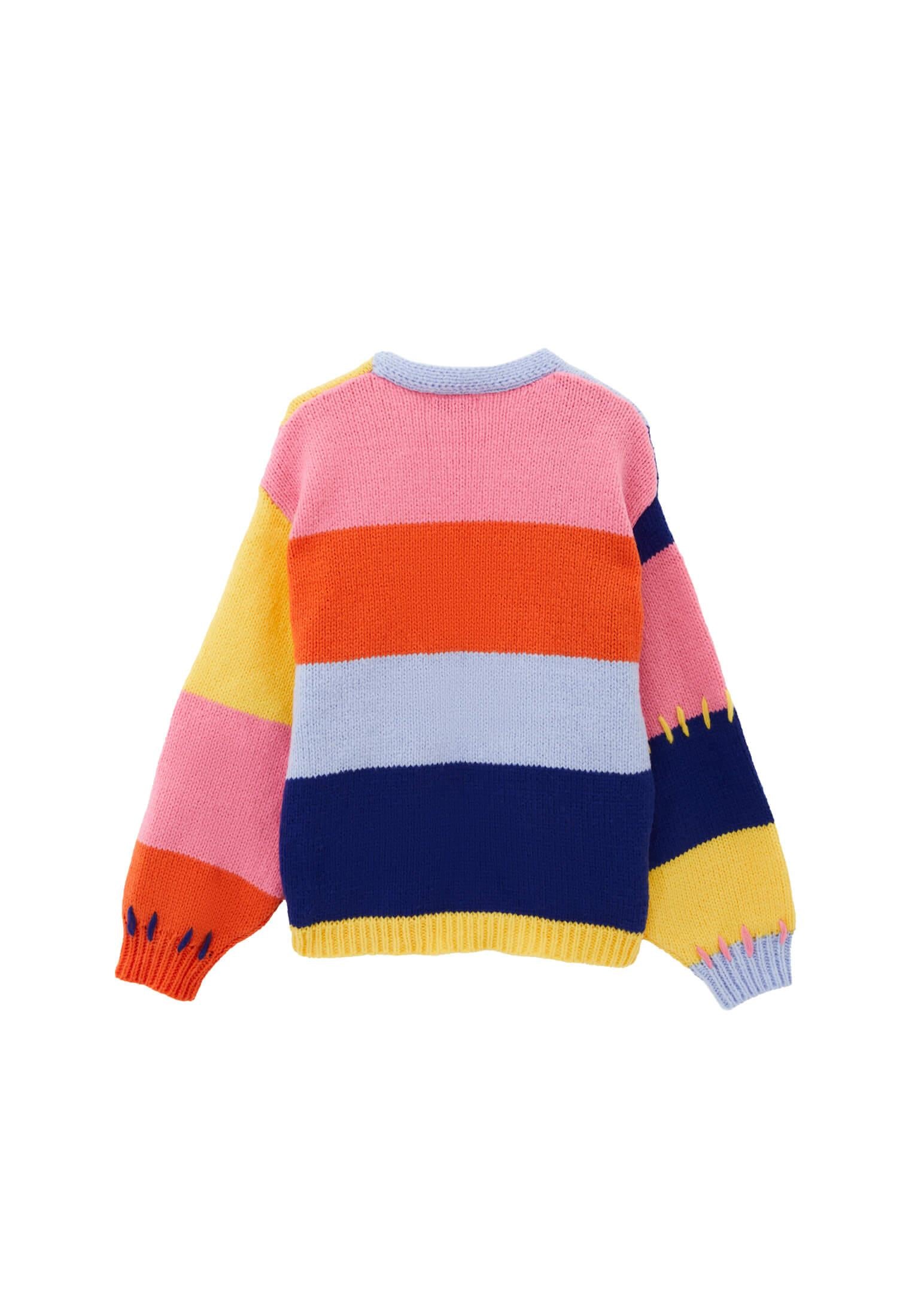 Knitted Detailed Long Sleeve Women's Cardigan - MIX COLOR