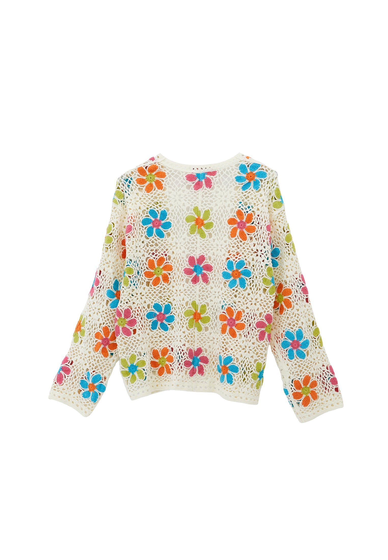 Cardigan With Ajour Pattern - MIX COLOR