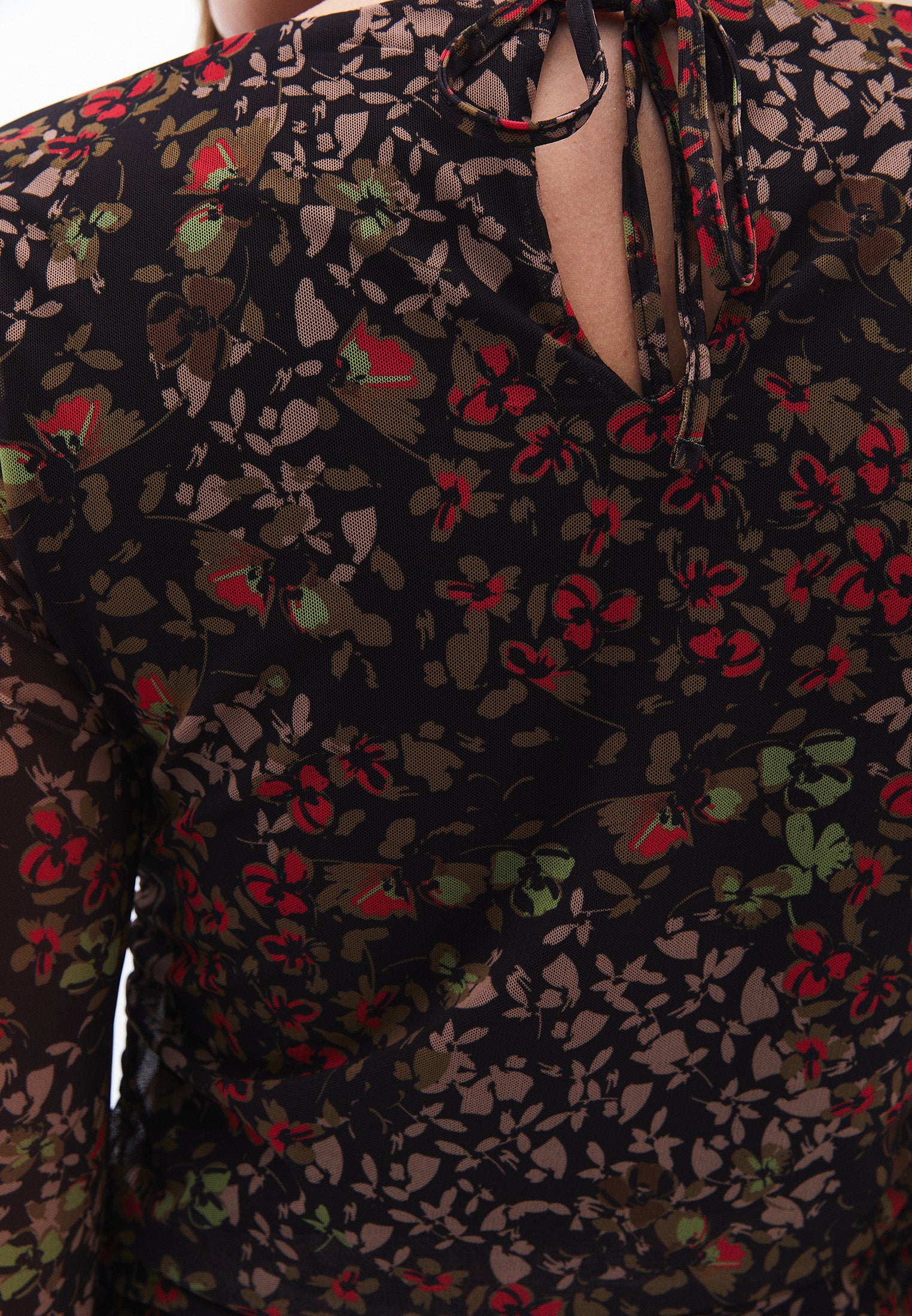 Long A-Line Crew Neck Dress - MIX COMB