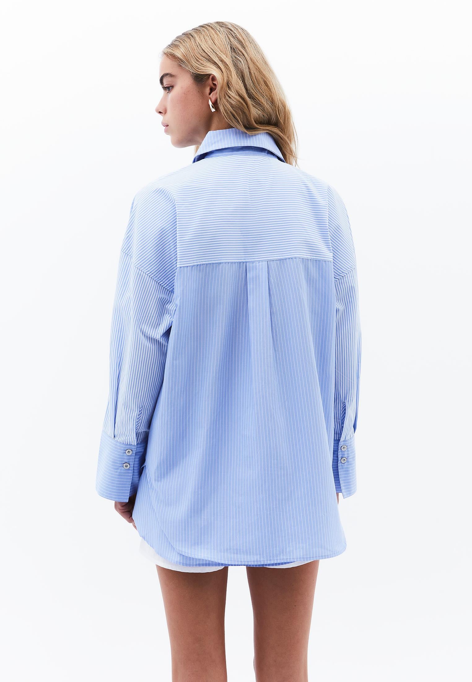 Oversize Striped Shirt - MIX STRIPED COMB