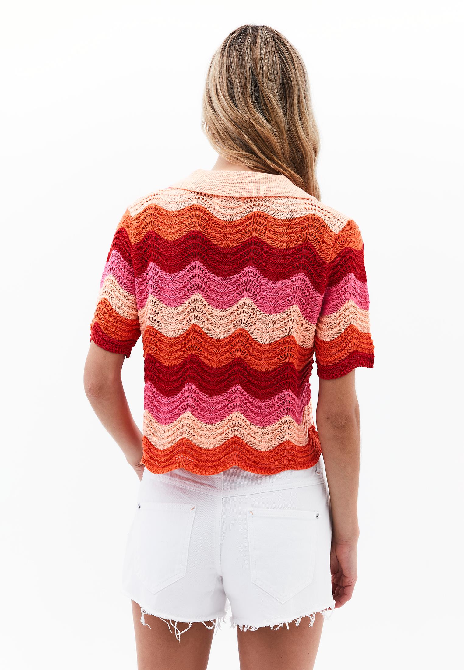 Polo Collar Shirt - MIX STRIPE
