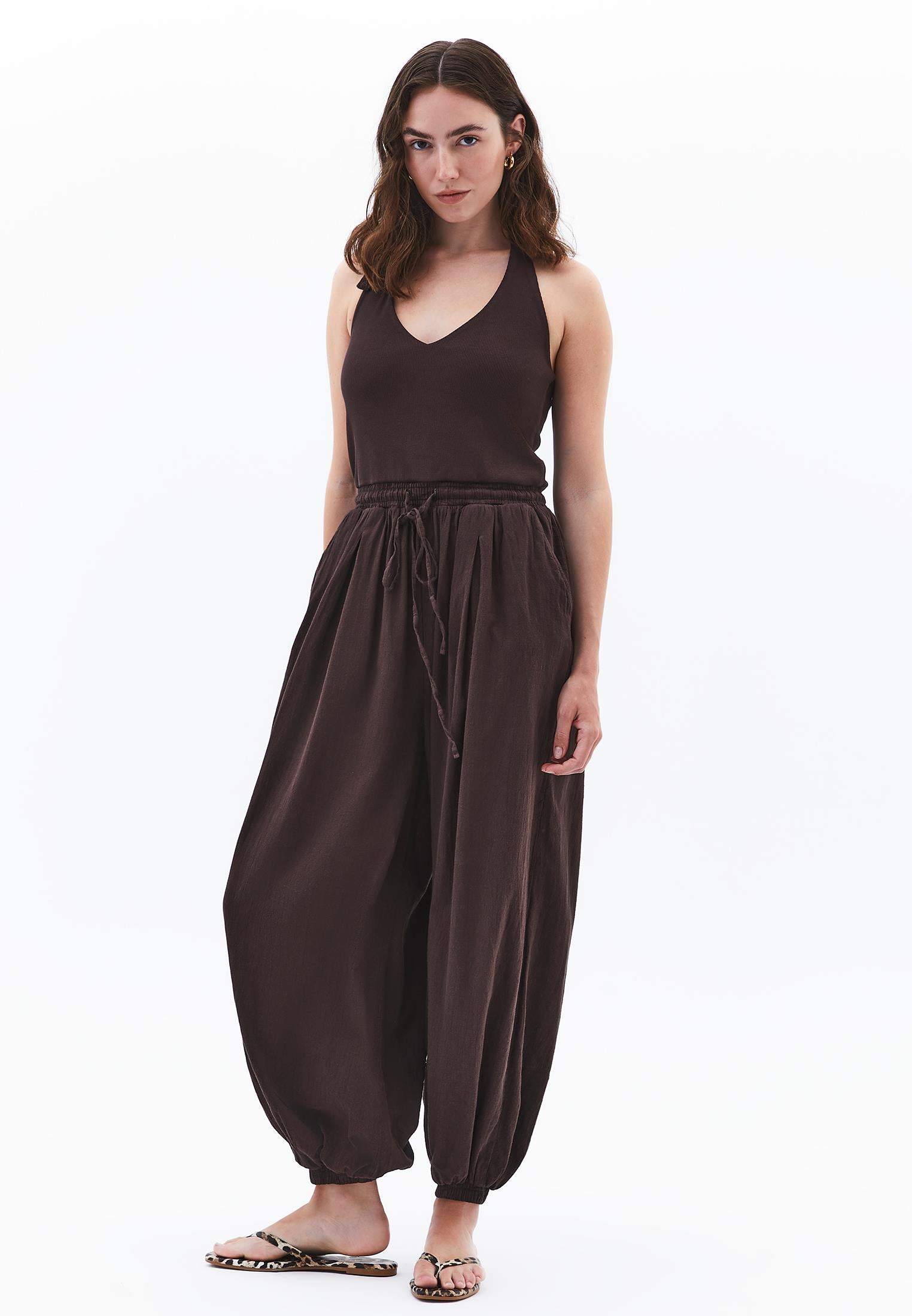 V Neck Elastic Women's Jumpsuit - MOLE