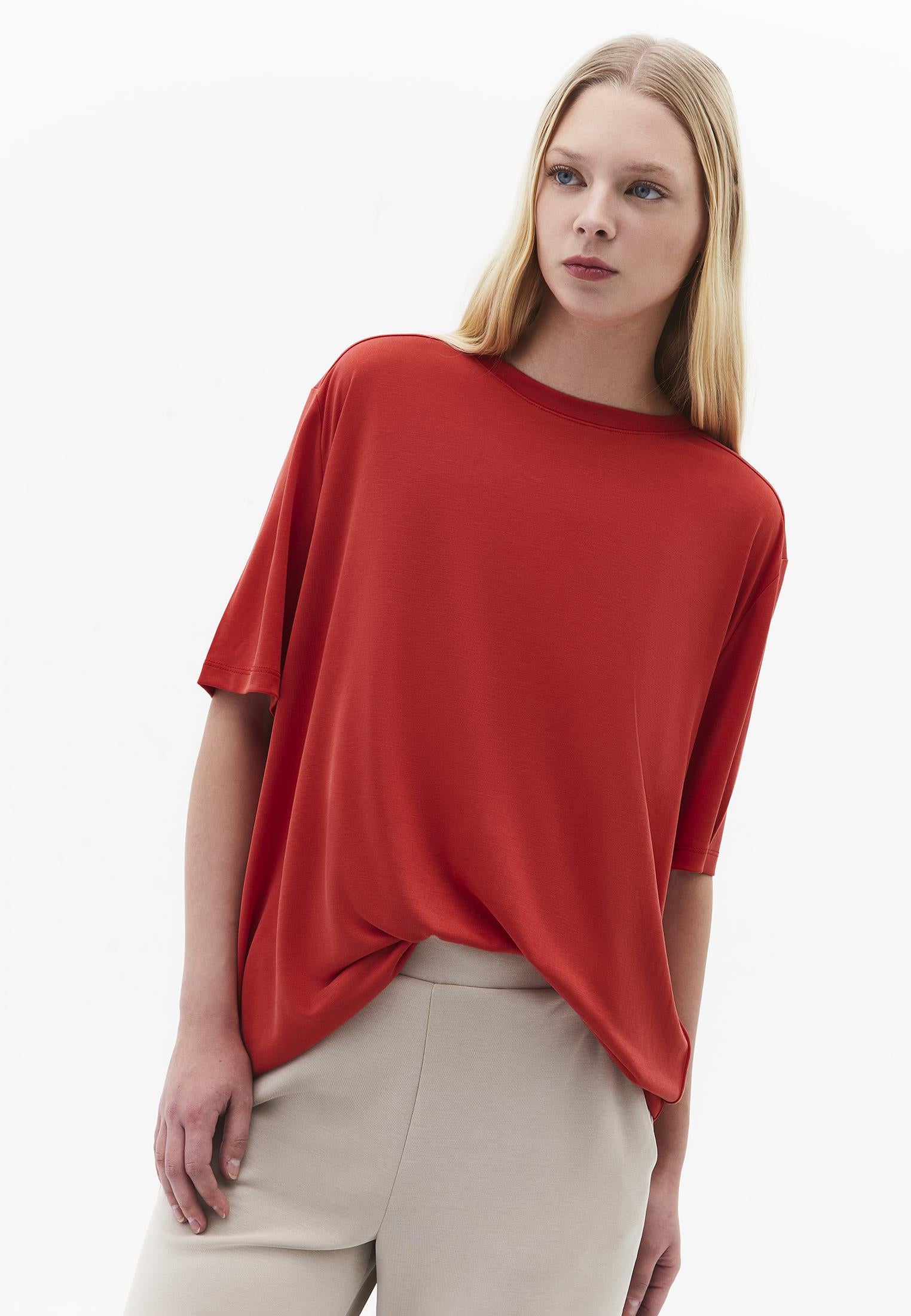 Oversize Modal Tunic - MOLTEN LAVA