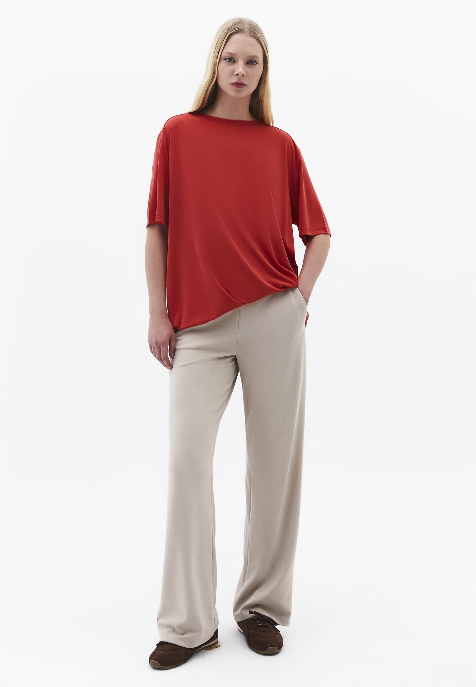 Oversize Modal Tunic - MOLTEN LAVA