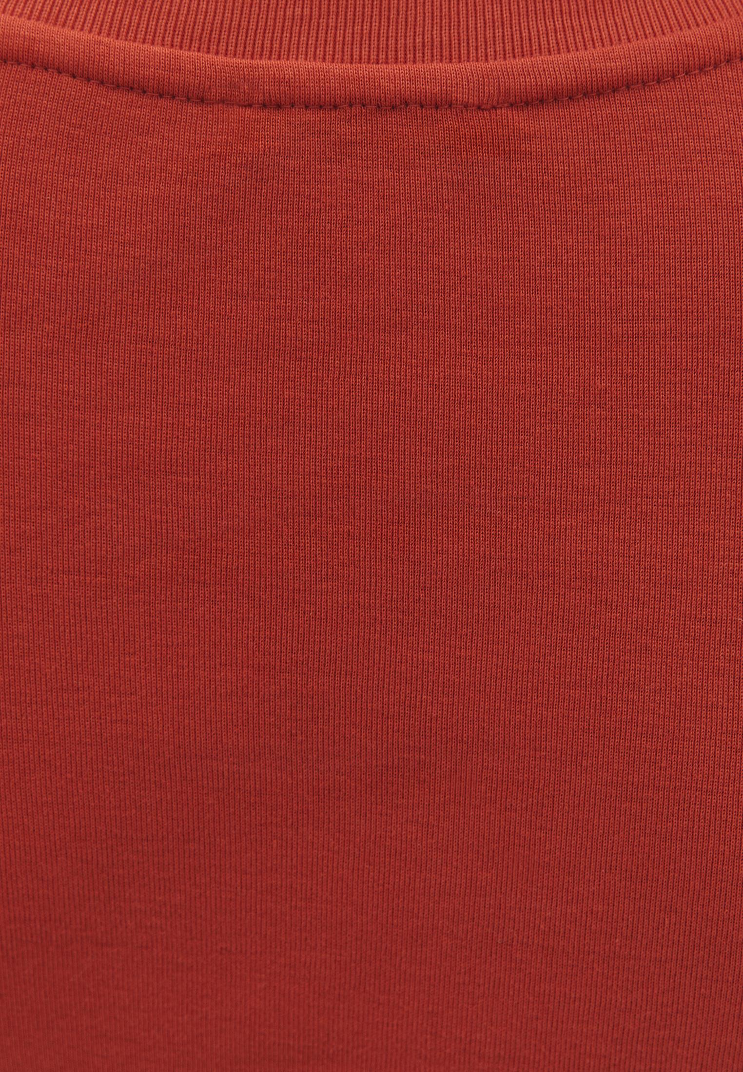 Crew Neck Short Sleeve T-Shirt - MOLTEN LAVA