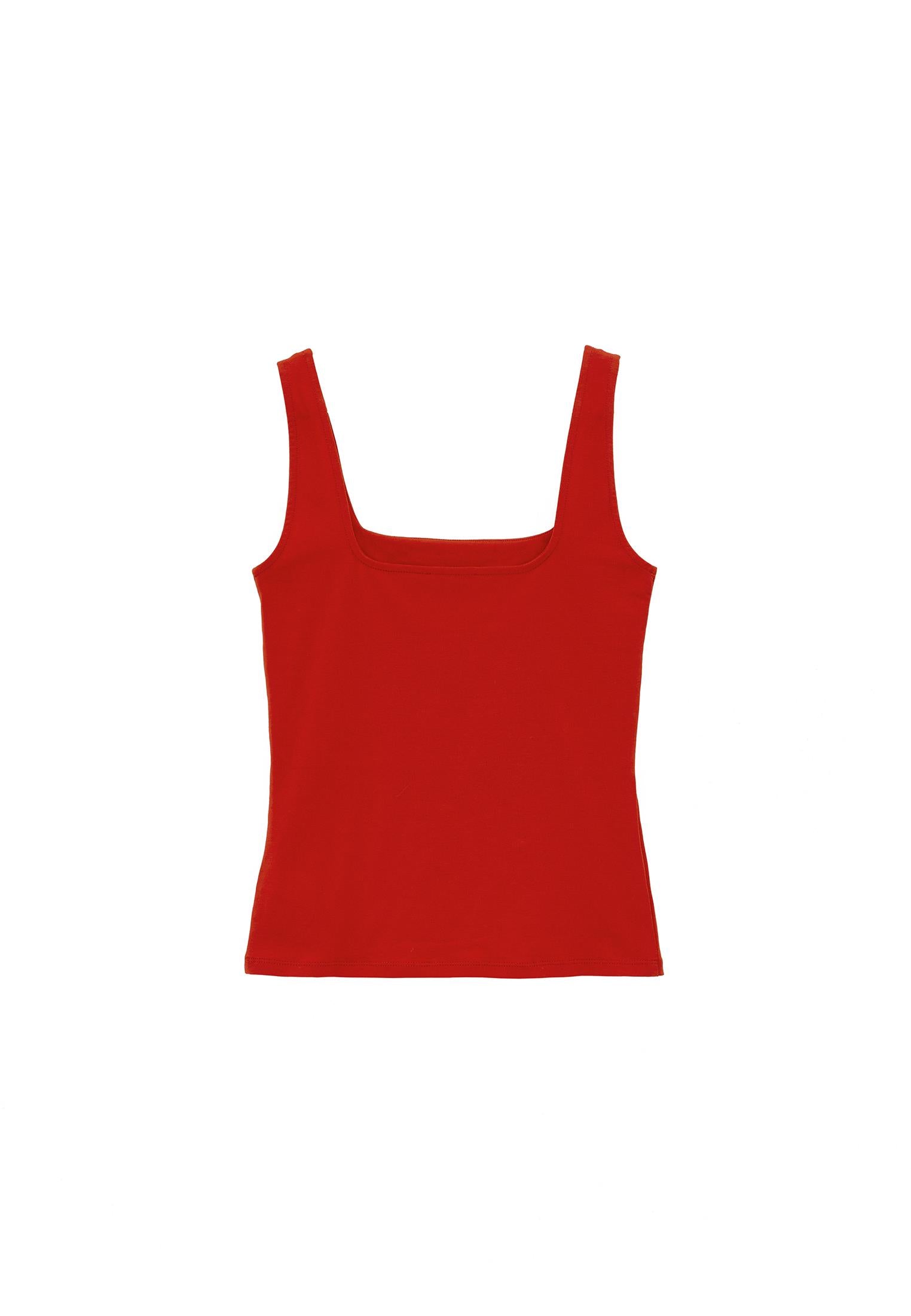 Square Neck Tank Top - MOLTEN LAVA