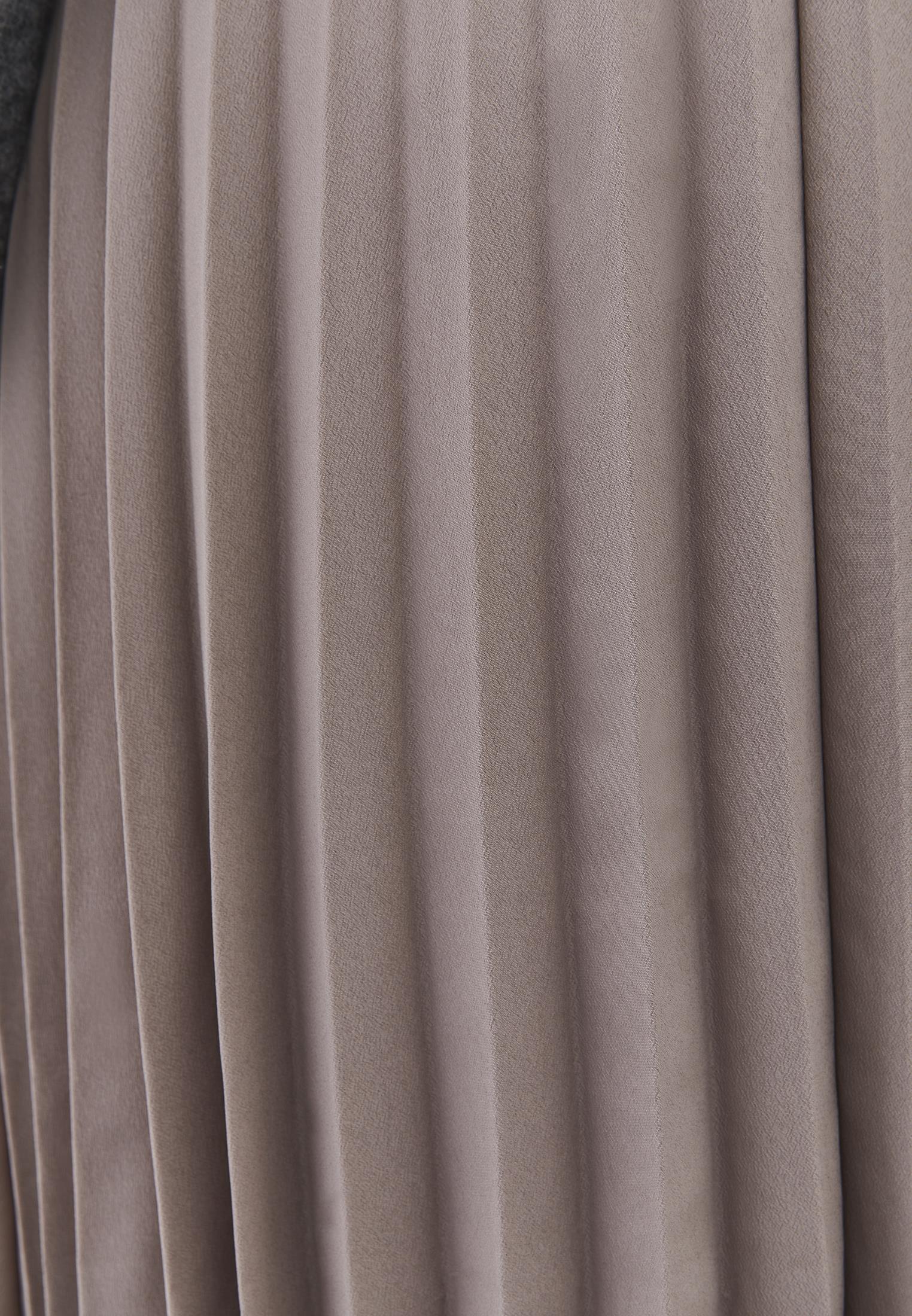 Elastic Waist Pleated Long A-Line Skirt - MOON ROCK