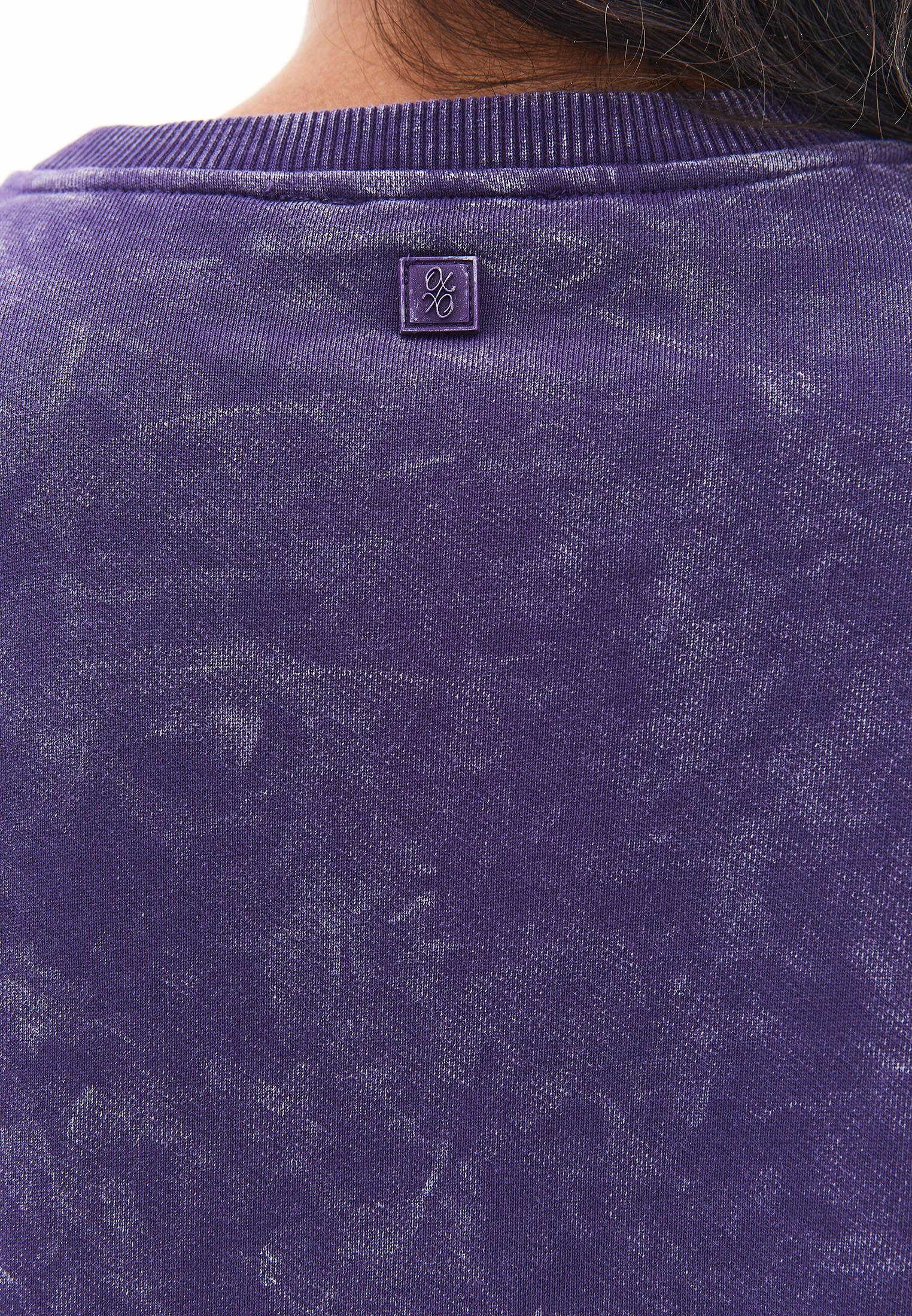 Zip Detailed Oversize Sweatshirt - MULBERRY PURPLE