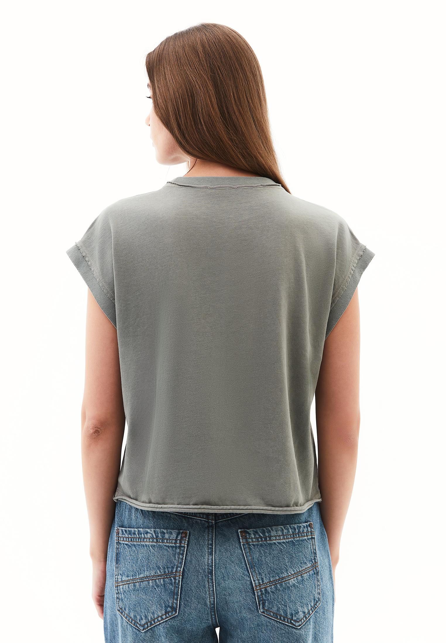 Loose Fit Crew Neck T-Shirt - MULLED BASIL