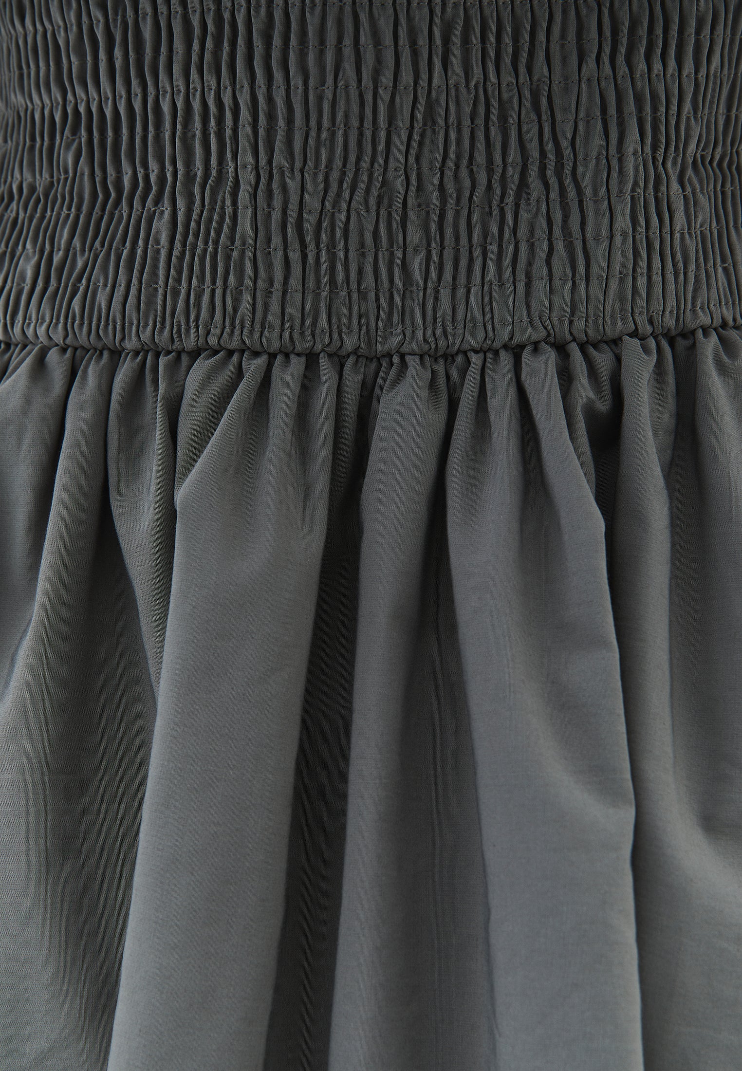Balloon Mini Dress with Dropped Shoulders - MULLED BASIL