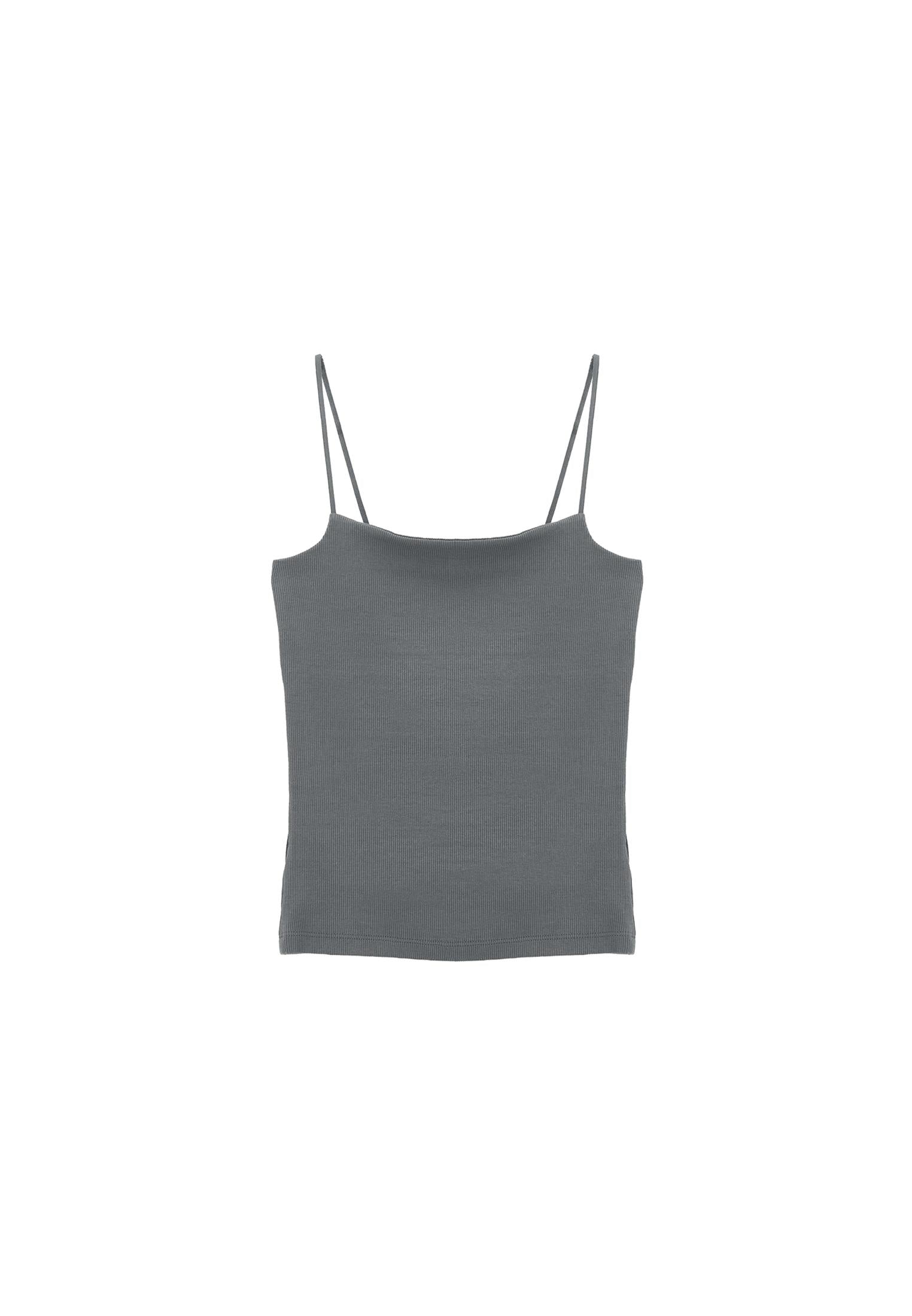 Square Neck Strap Tank Top - MULLED BASIL