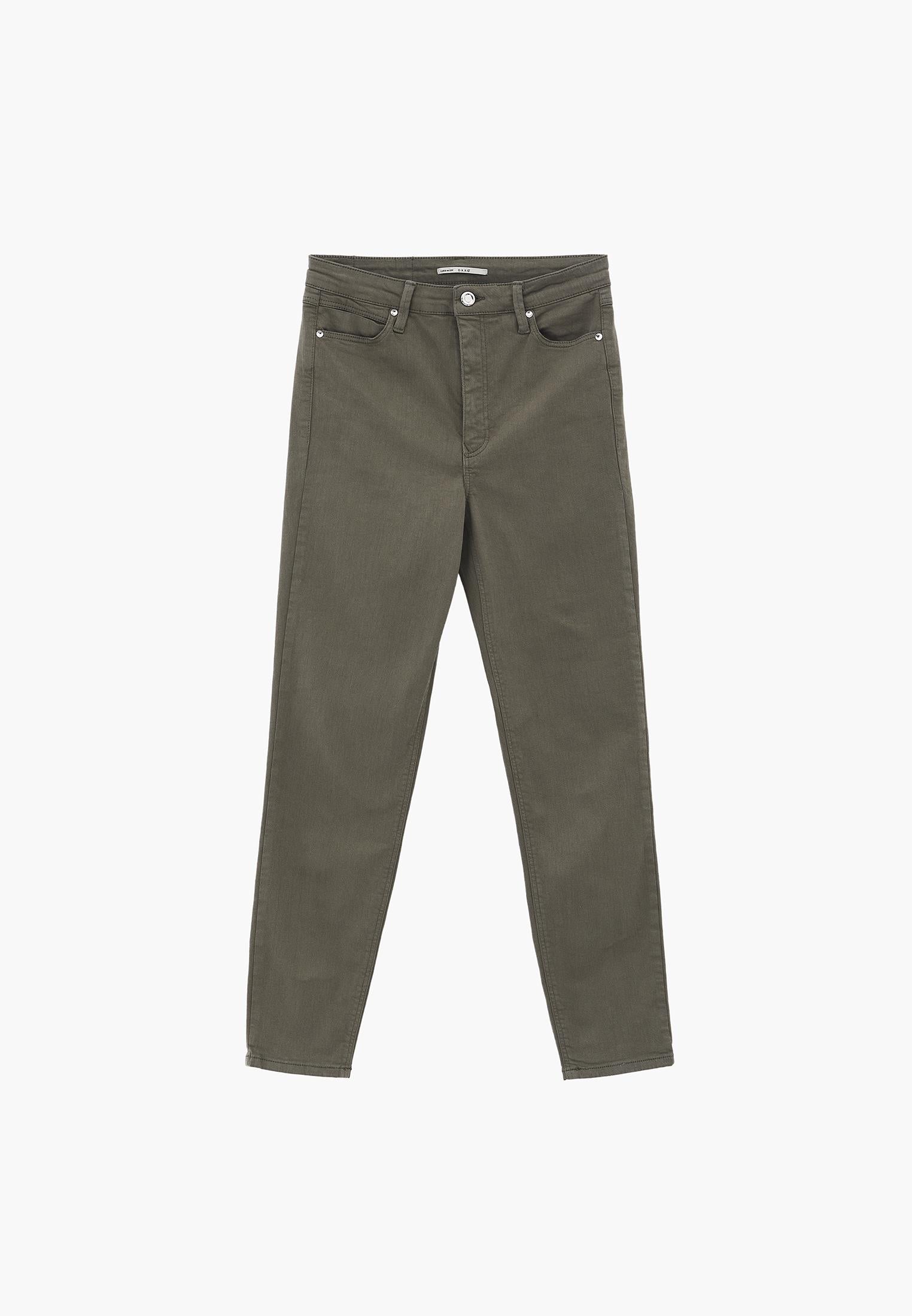 High Waist Ankle Pants - MULLED BASIL