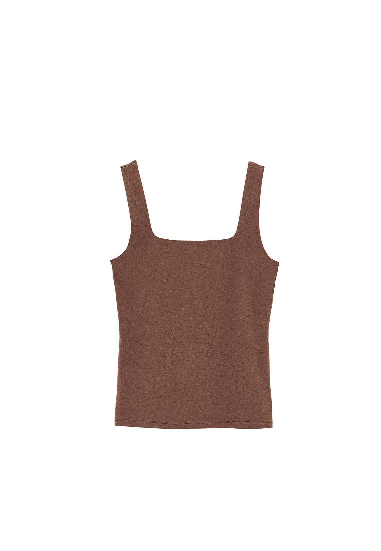 Square Neck Bodycon Tank Top - MYRISTICA