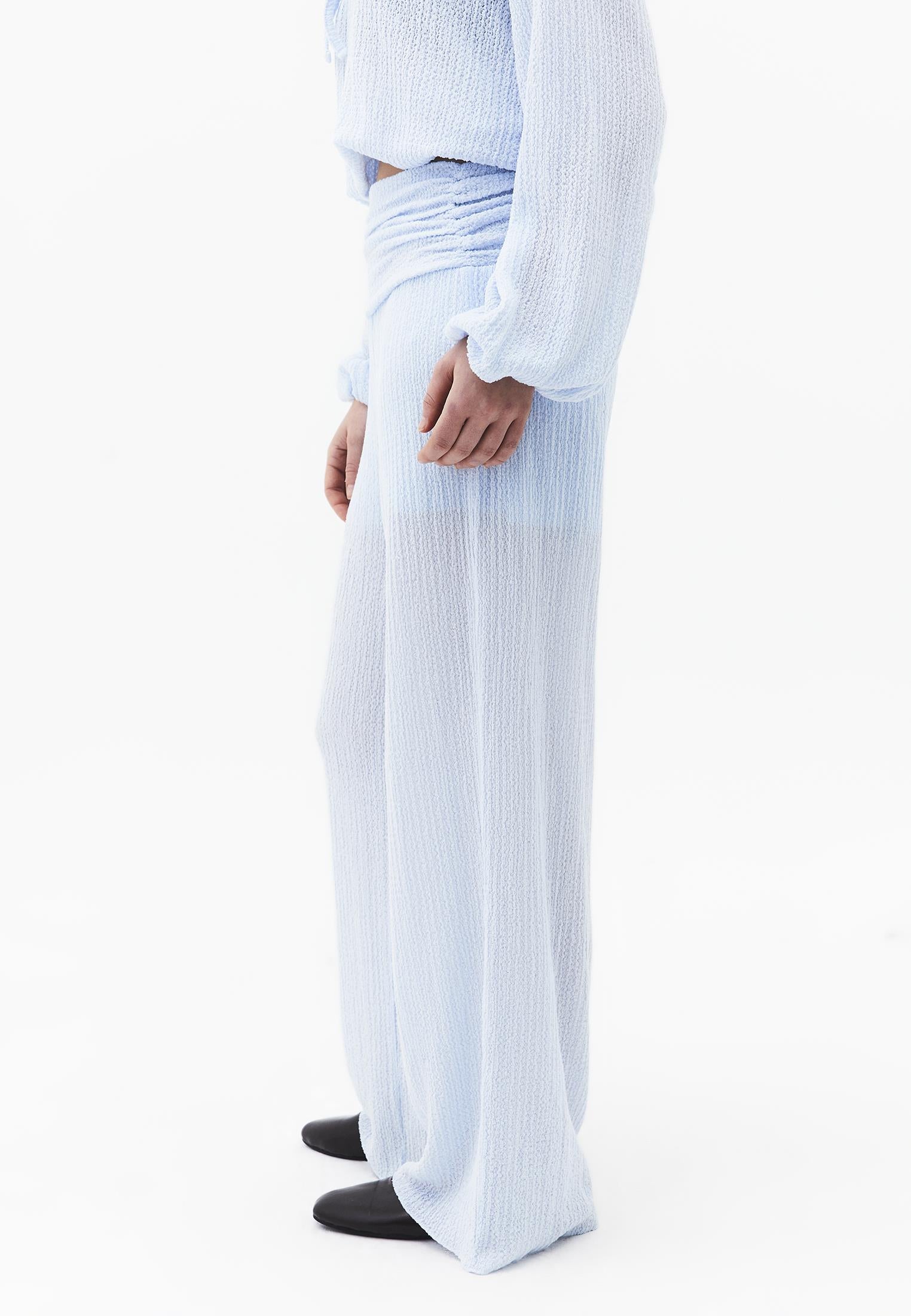High Waist Wide Leg Pants - NANTUCKET BREEZE