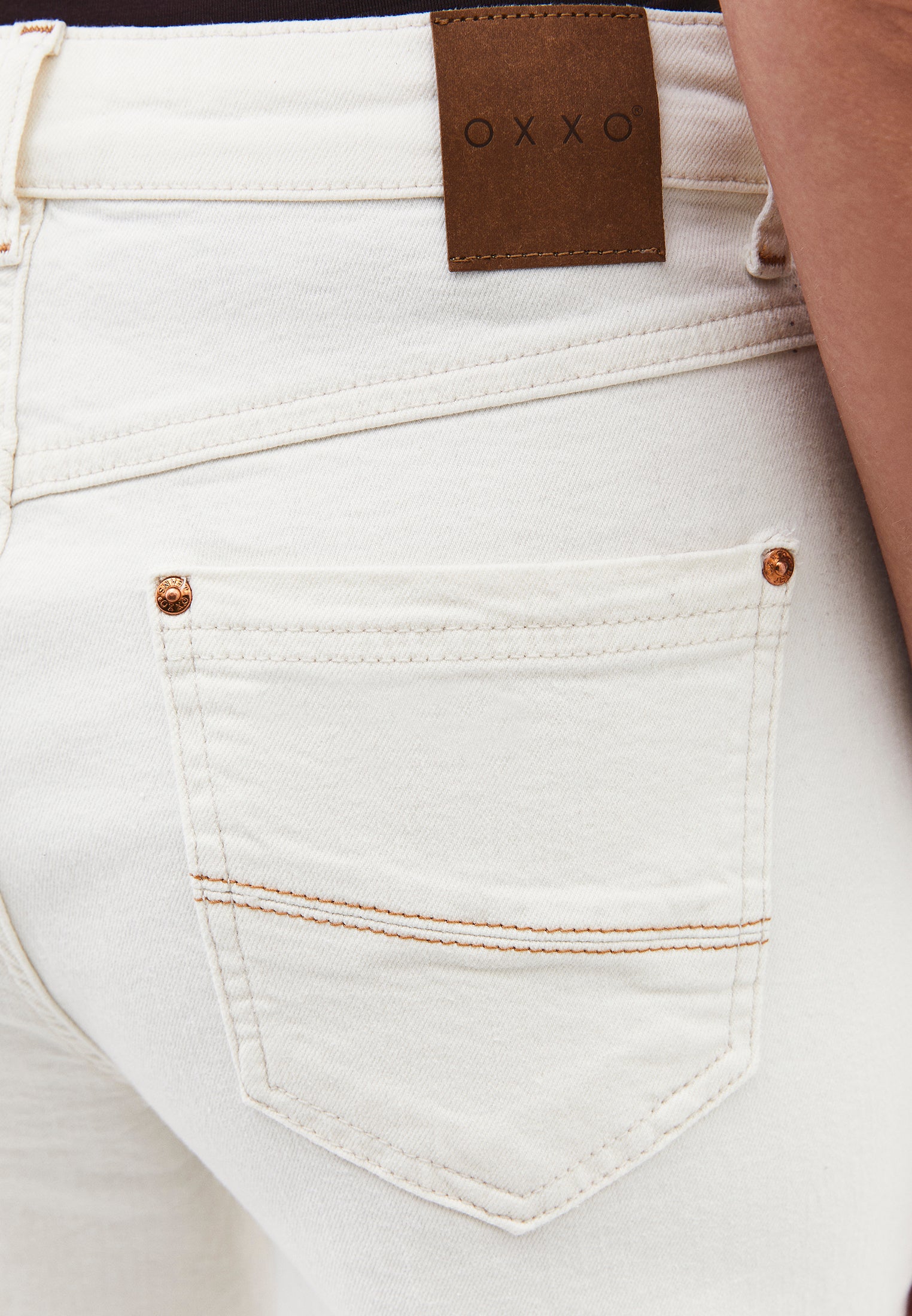 Wide Leg High Waist Five Pocket Pants - NATURAL DENIM