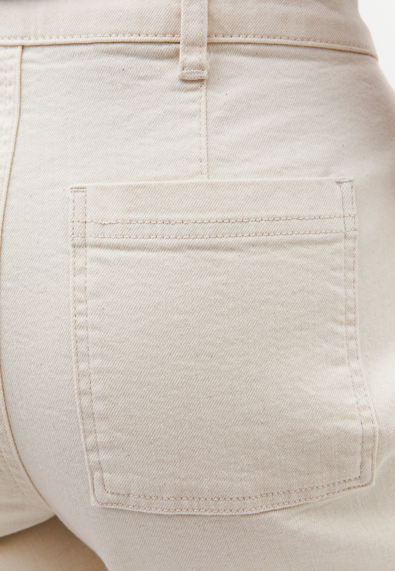 Wide Leg Ultra High Waist Pants - NATURAL DENIM
