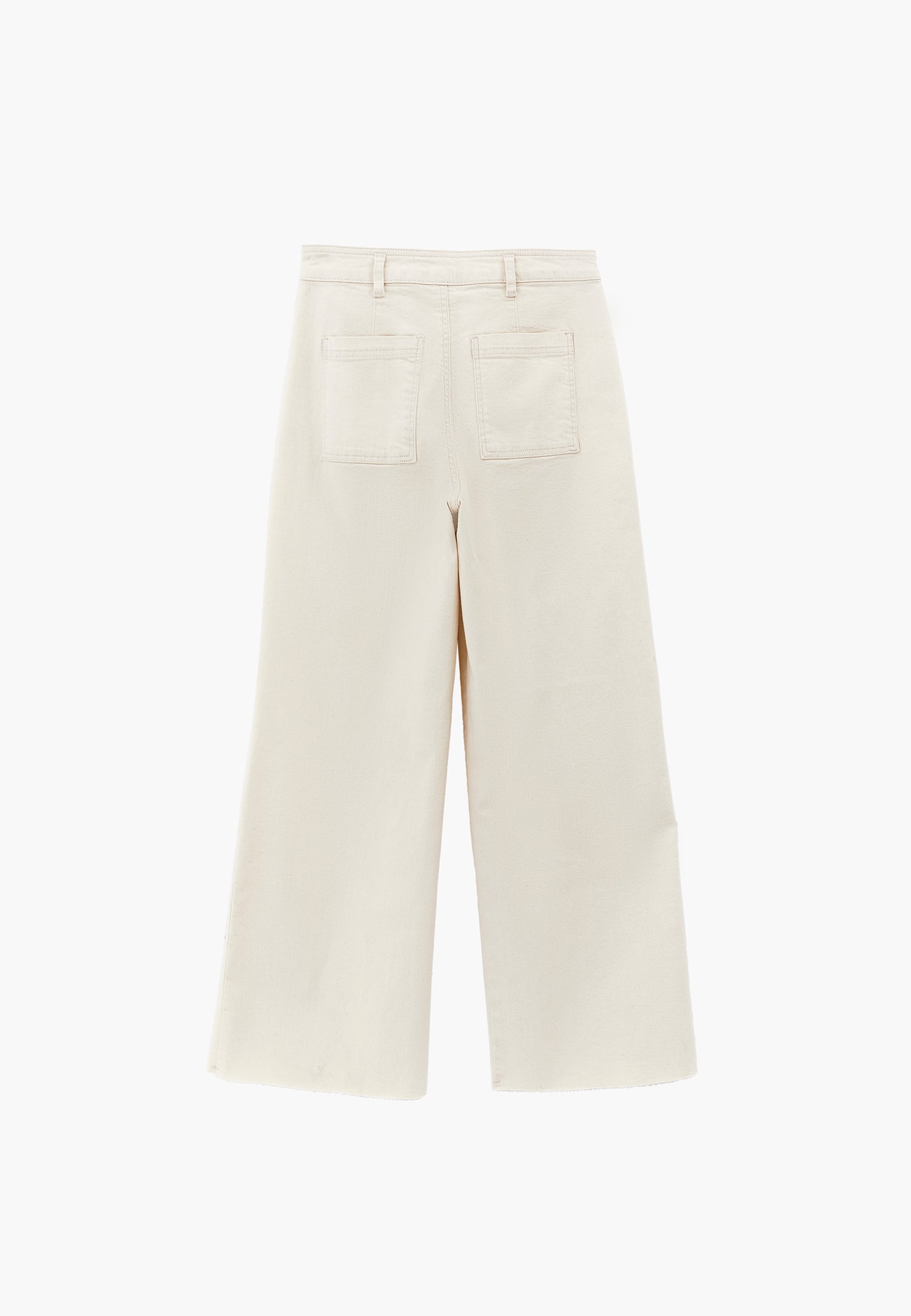 Wide Leg Ultra High Waist Pants - NATURAL DENIM