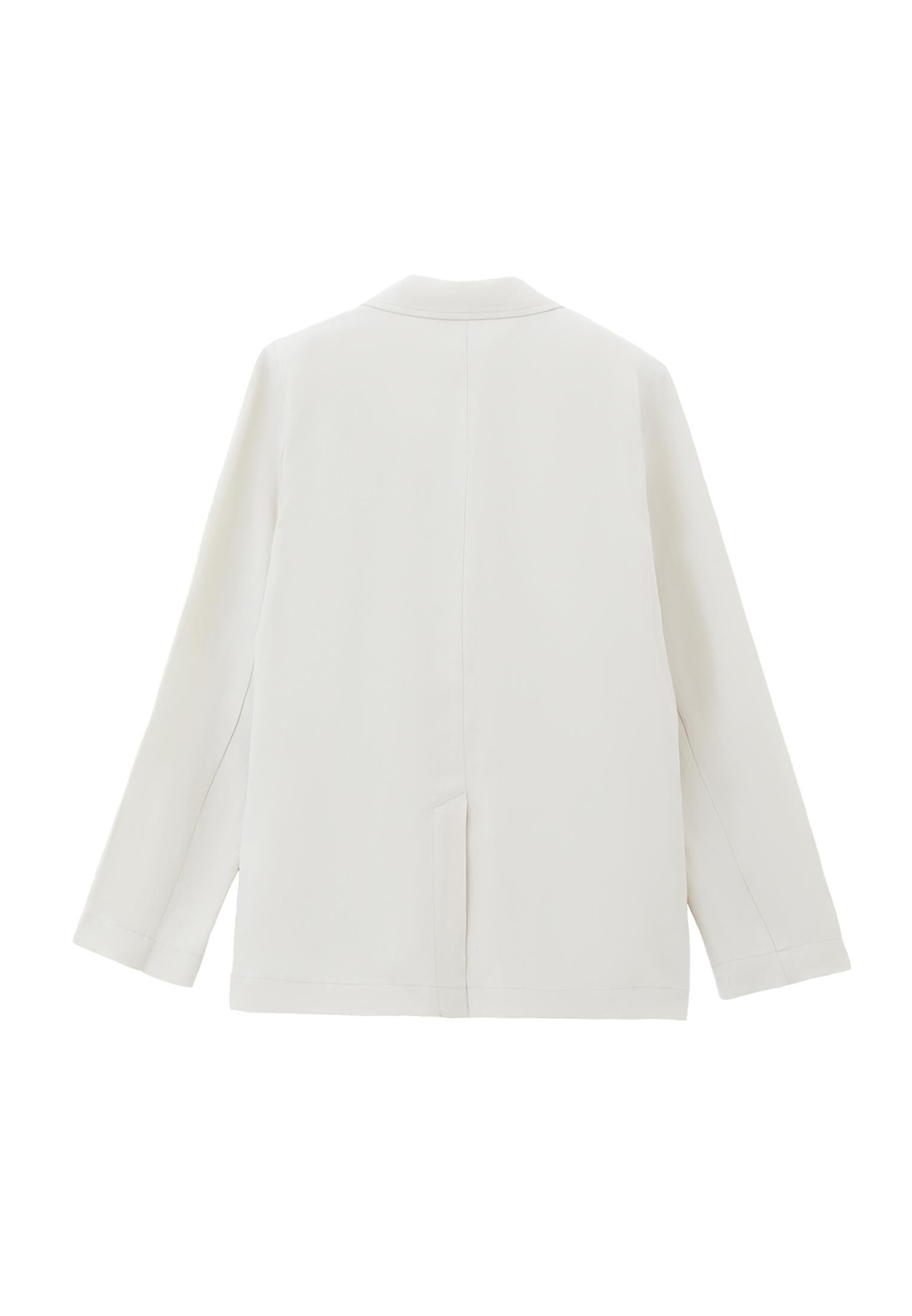 Oversize Blazer With Button Details - NATURAL
