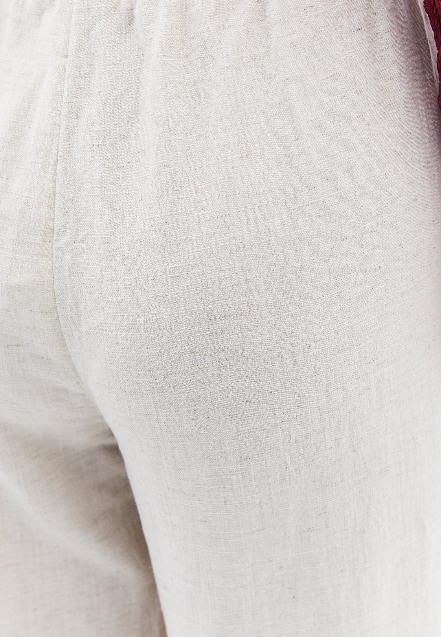 High Waist Wide Leg Pants - NATURAL