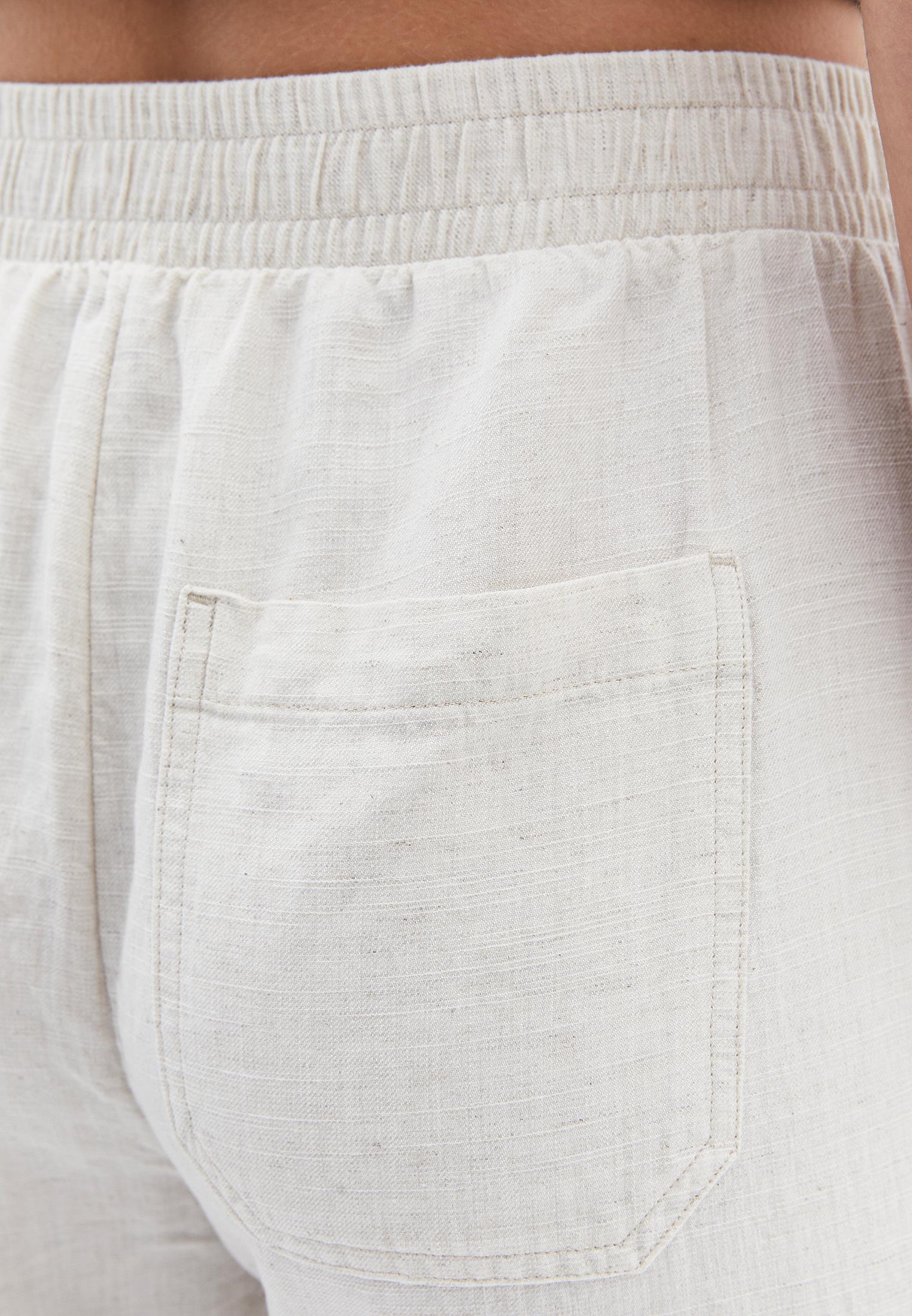 Woven Linen Carrot Pants - NATURAL