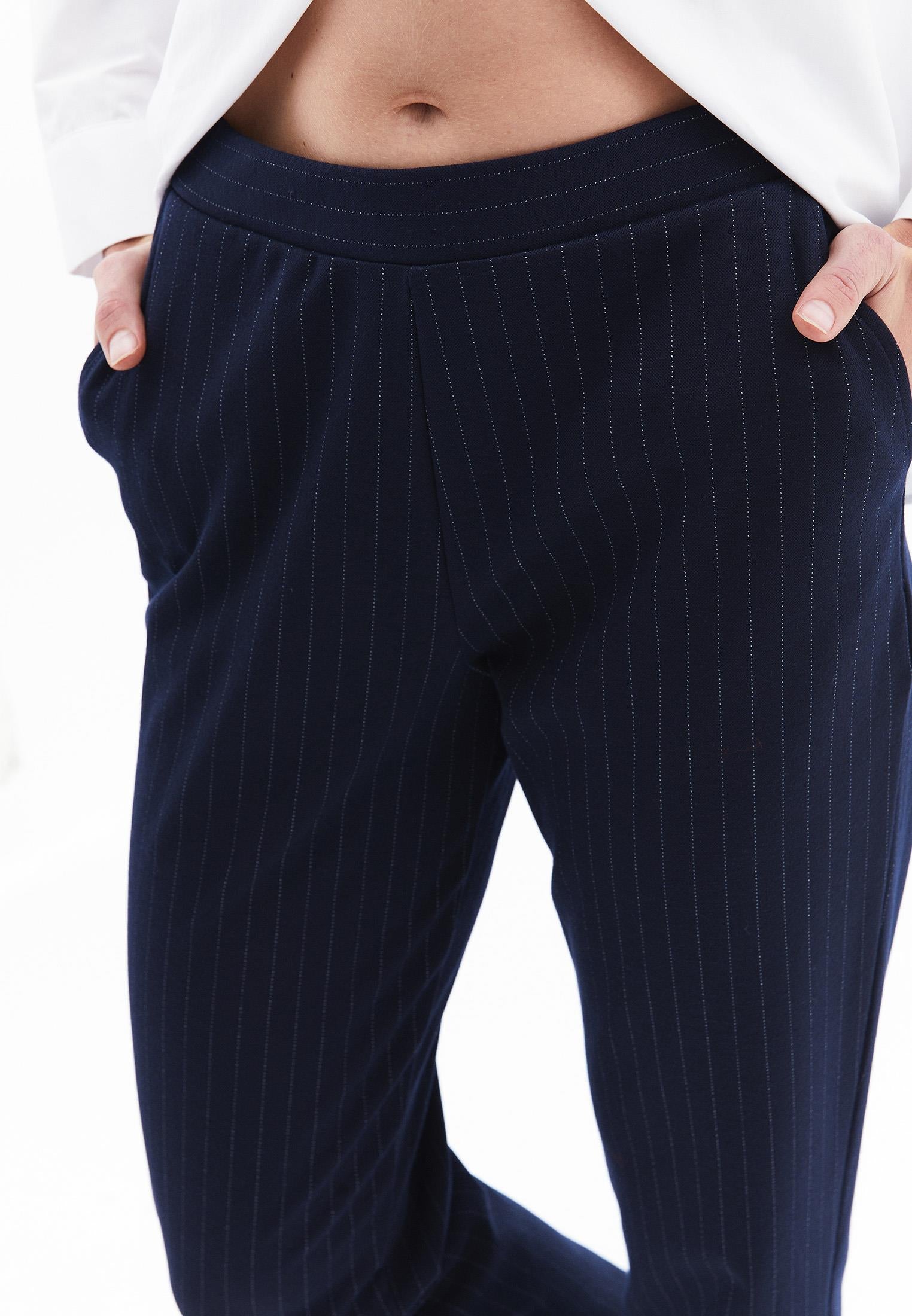 High Waist Carrot Pants - NAVAL ACADEMY