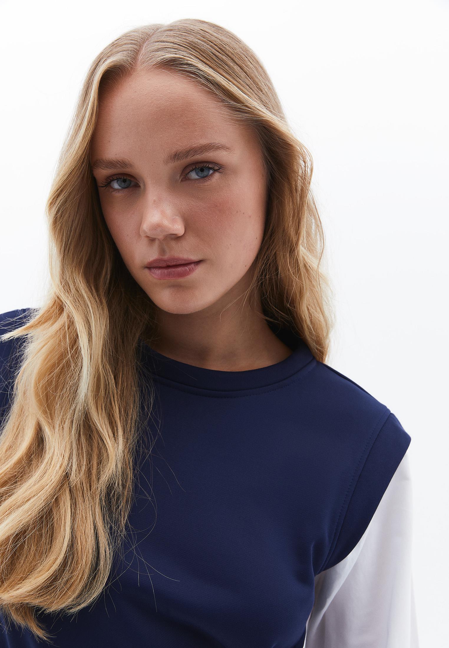 Long Sleeve Loose Fit Sweat Dress - NAVAL ACADEMY
