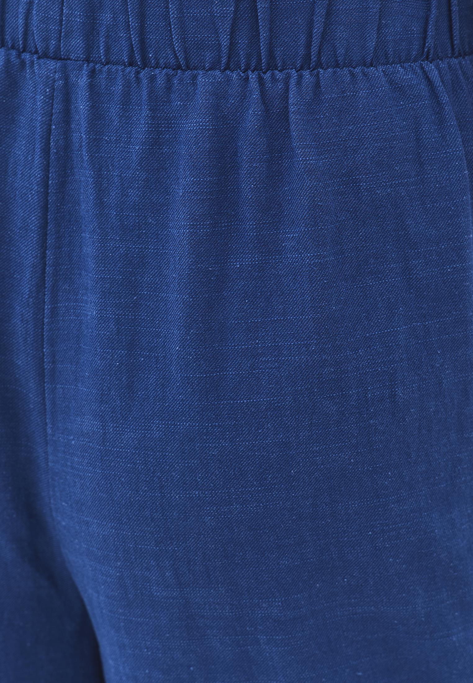 Ultra High Waist Wide Leg Pants - NAVY PEONY