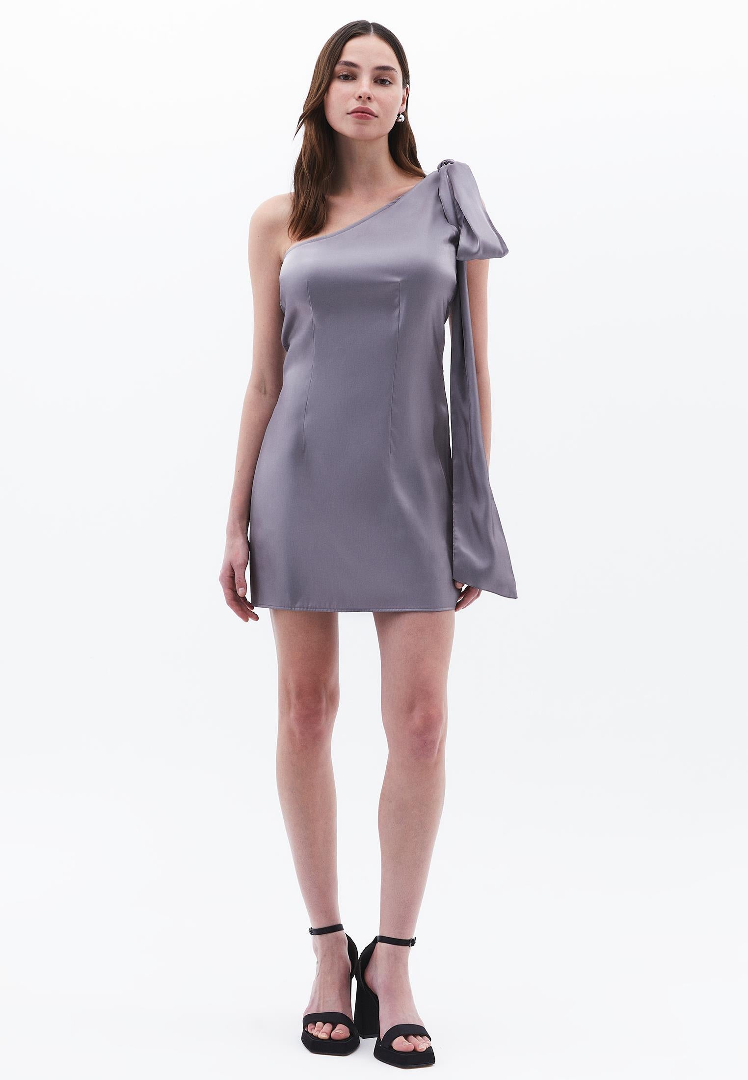 Asymmetric Short Dress - NIGHT OWL
