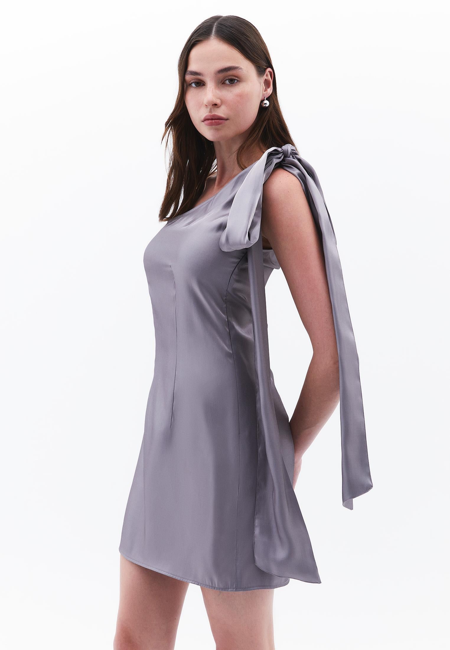 Asymmetric Short Dress - NIGHT OWL