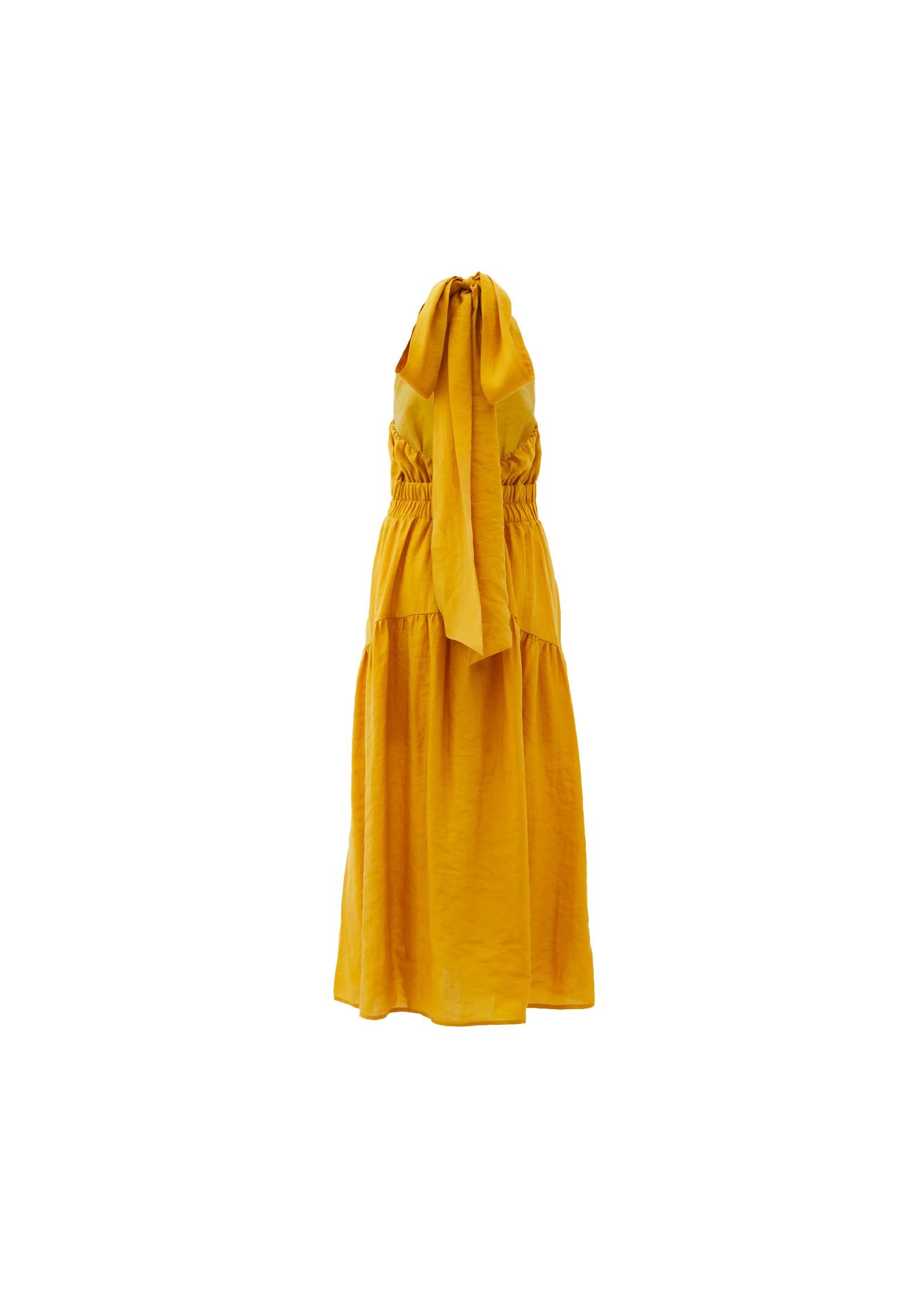 Women's Jumpsuit A-Line Long Dress - NUGGET GOLD